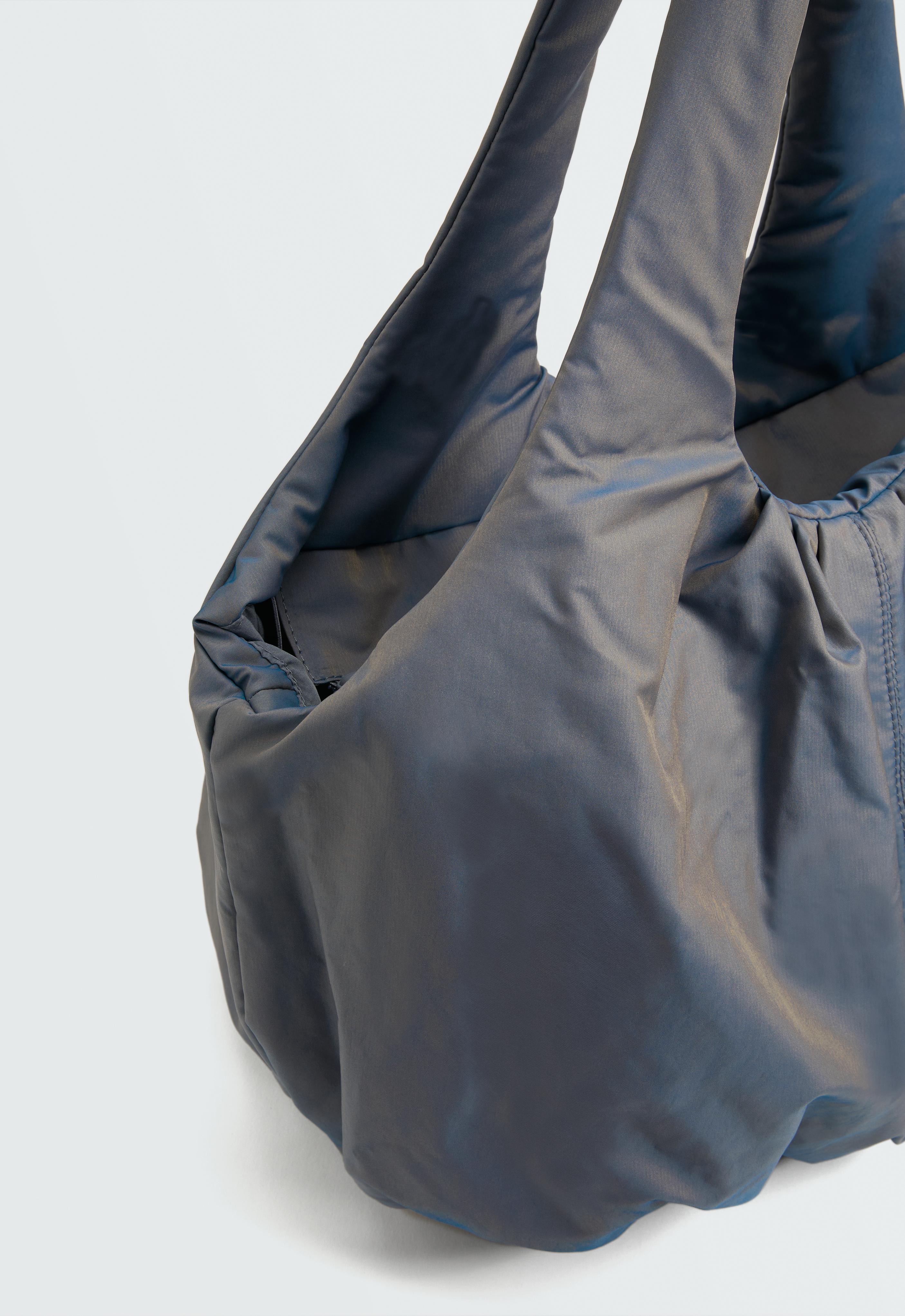 Ruched shopper bag — BLUE