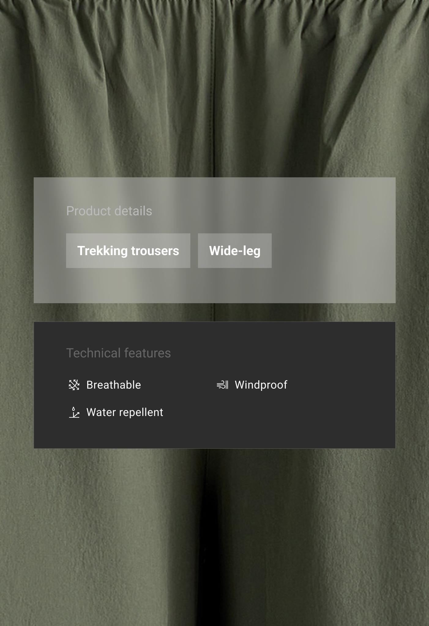 Wijde trekkingbroek
