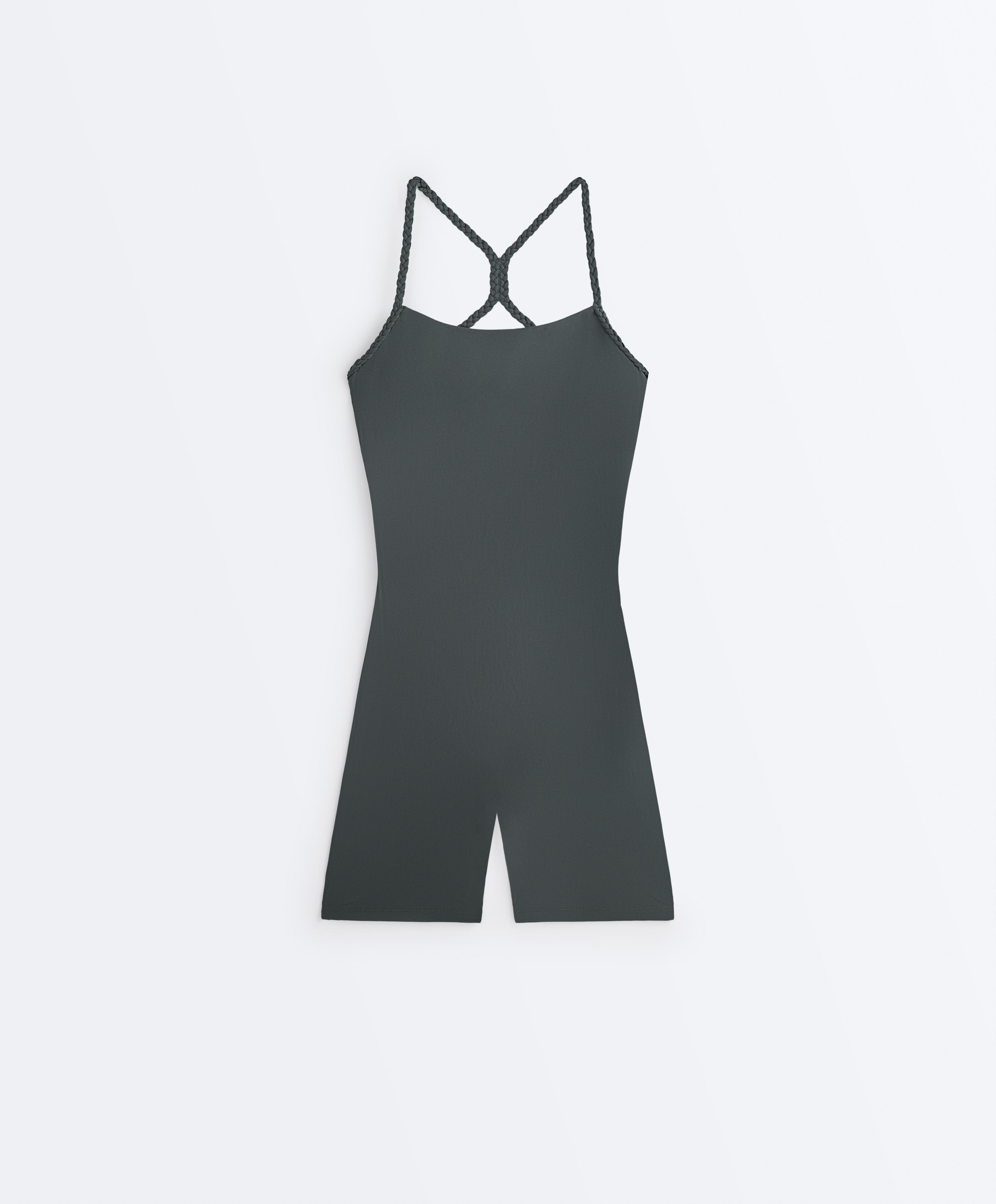Comfortlux braided short jumpsuit — STEEL GREY
