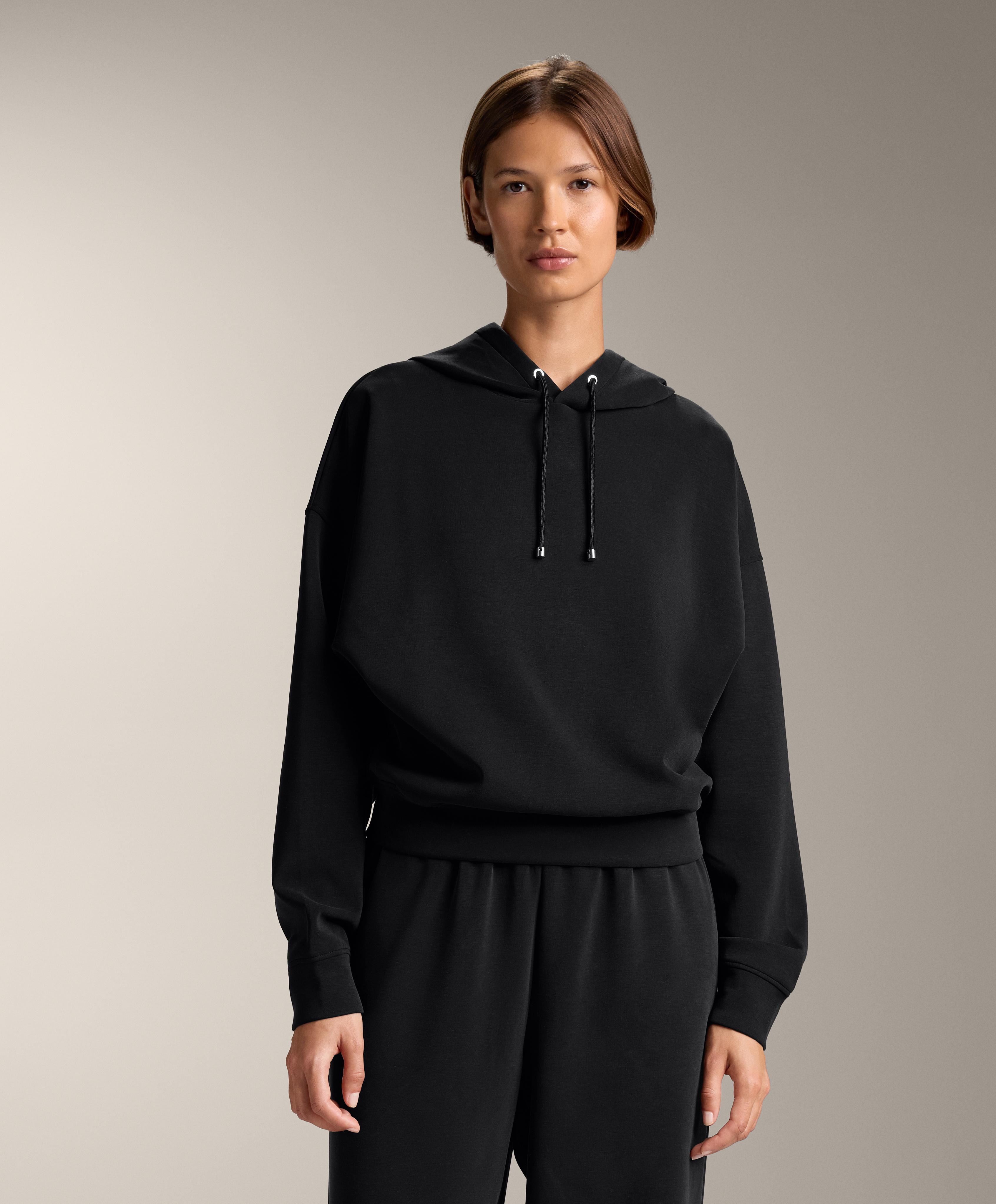 Hooded boxy sweatshirt with brushed modal Hooded boxy sweatshirt with brushed modal