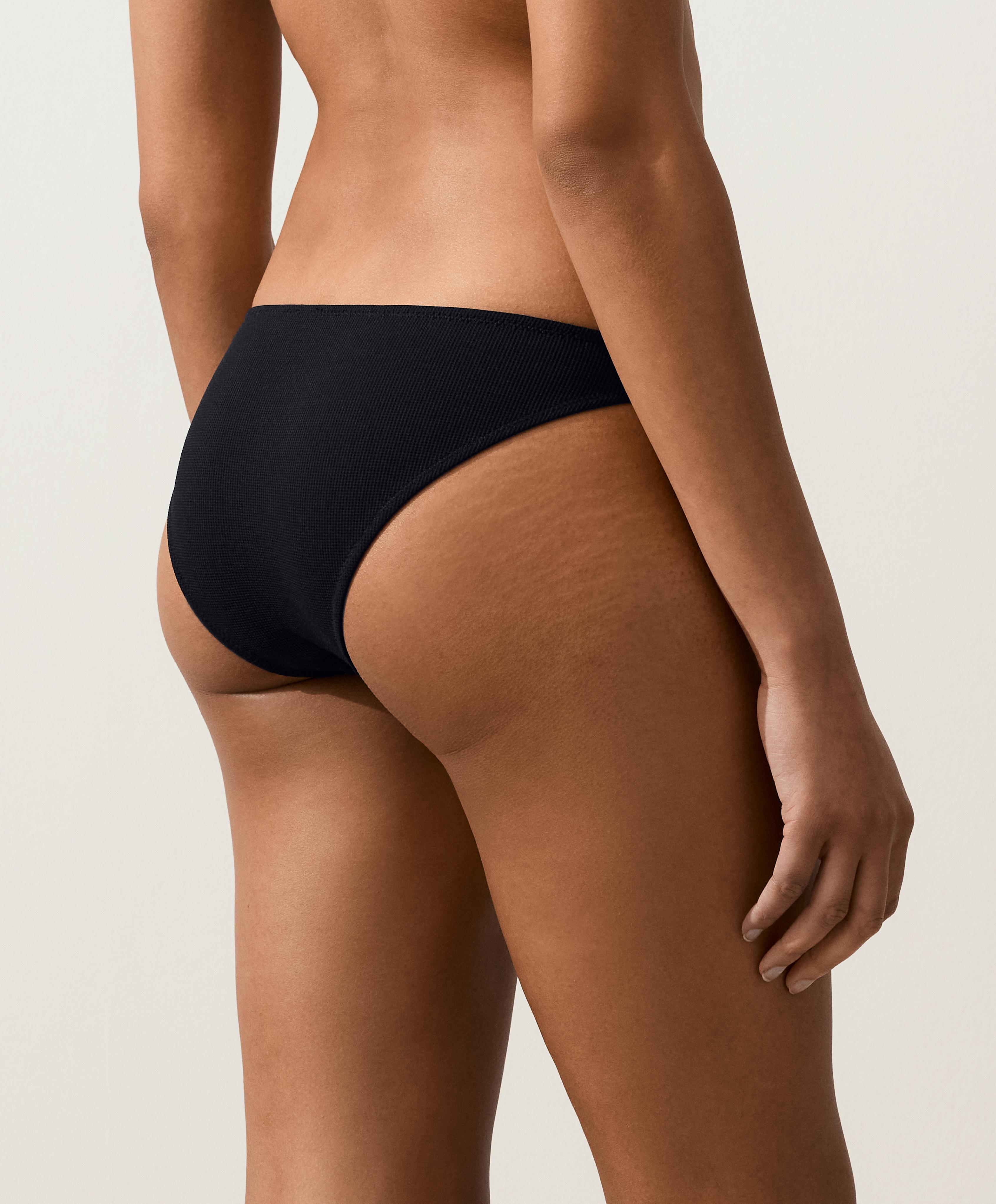 Piqué classic bikini briefs — BLACK