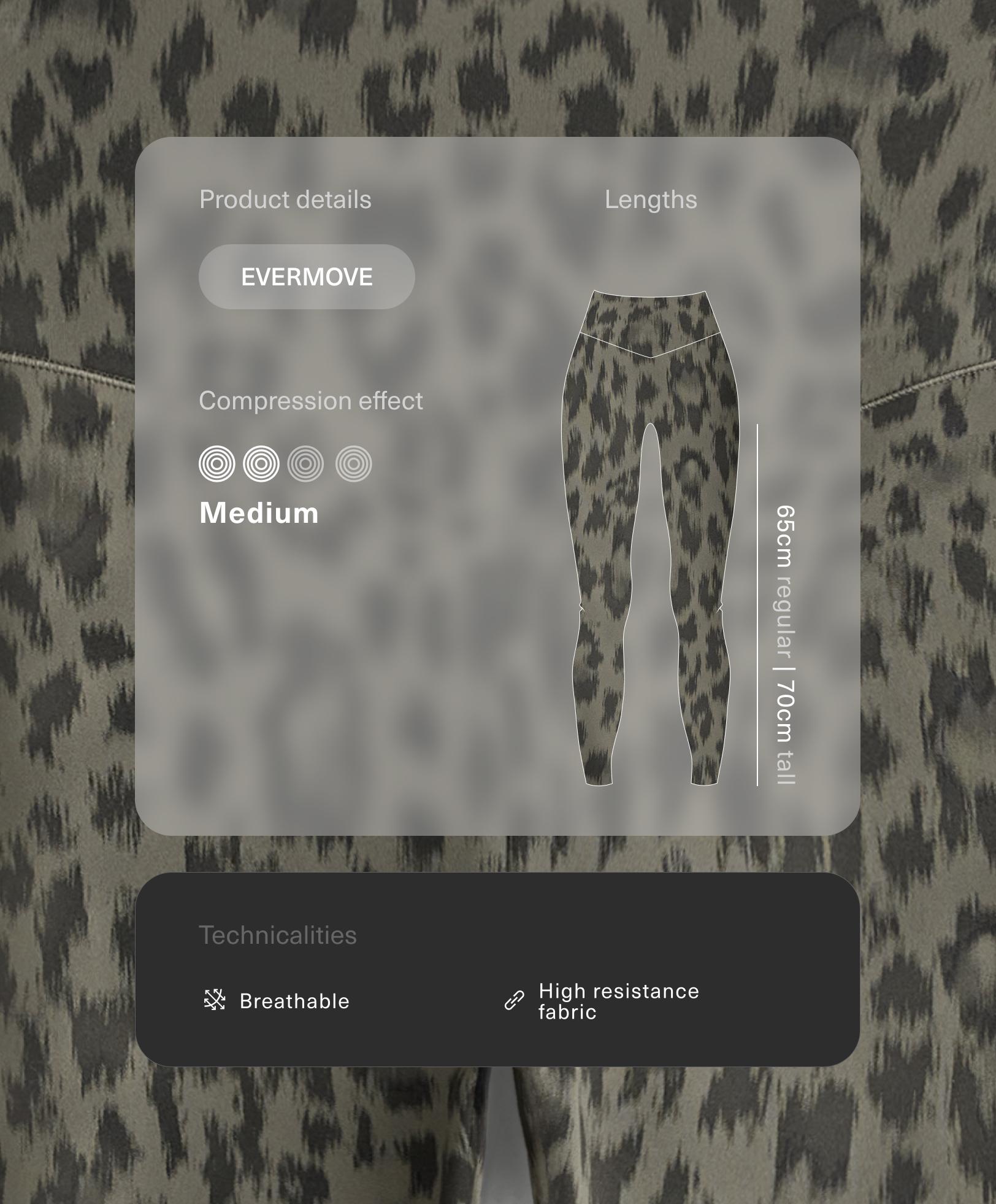 Evermove leopard print high-rise ankle-length leggings