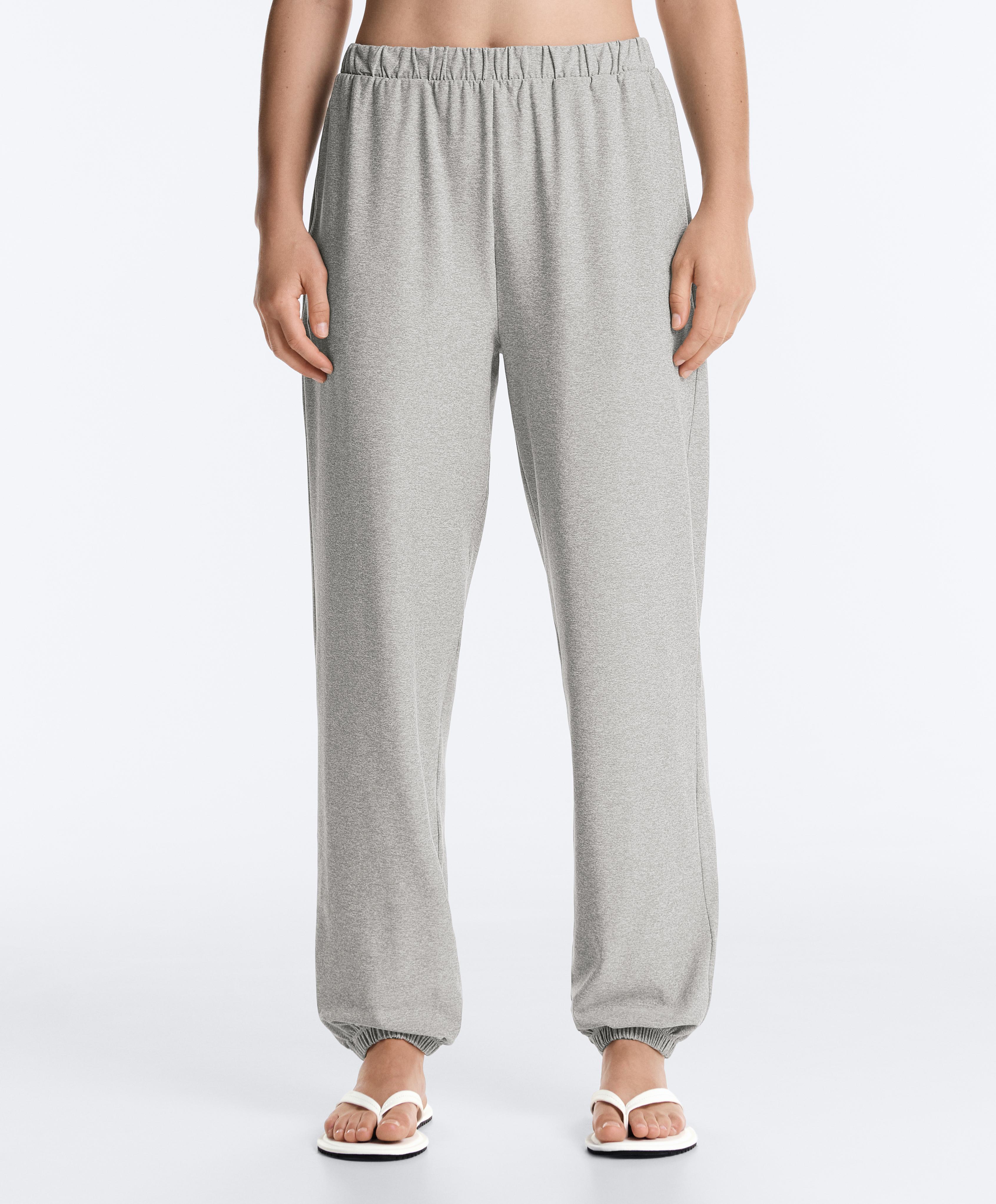Comfortlux heathered joggers — GREY MELANGE
