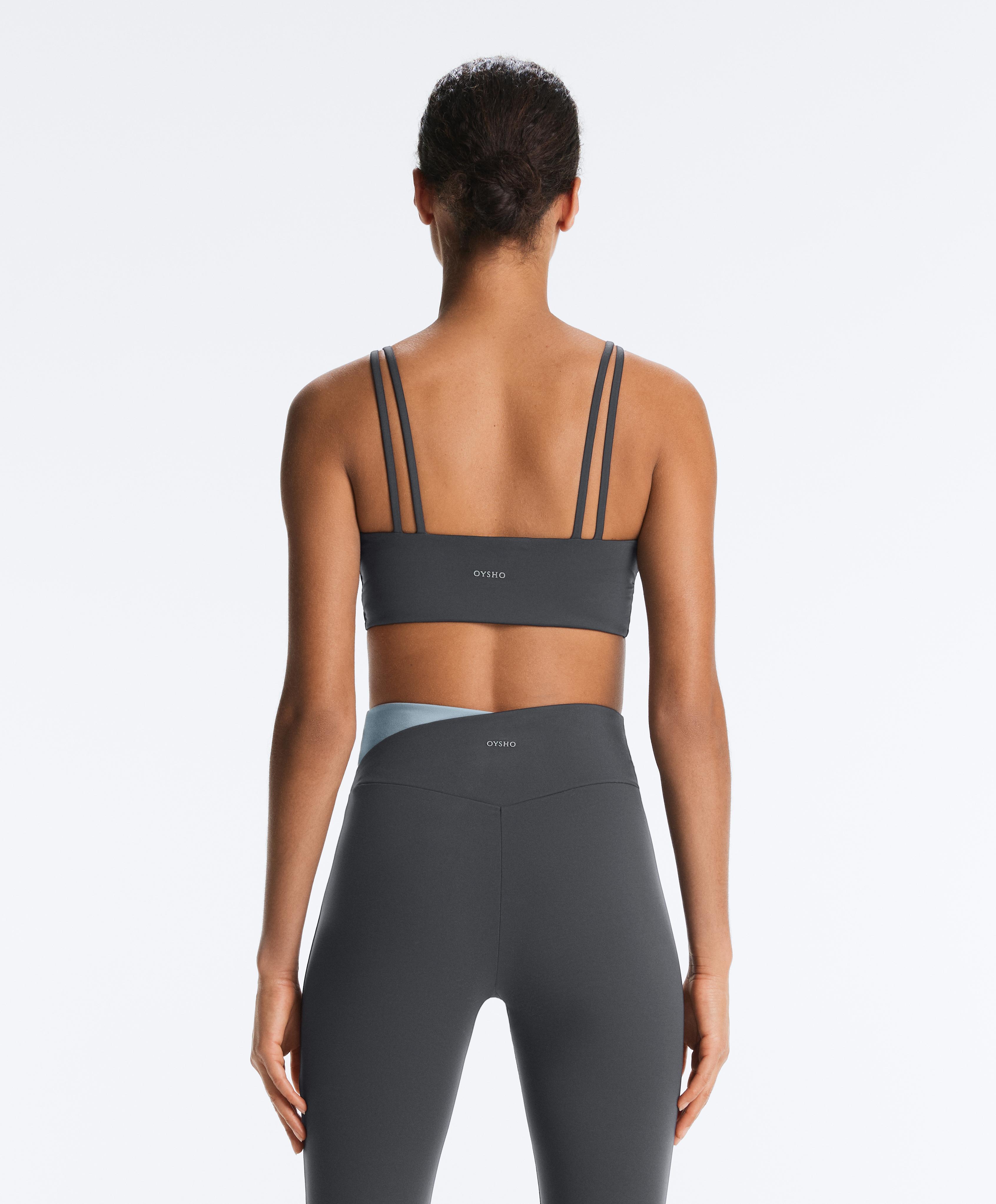Medium-support Comfortlux sports bra — ASPHALT