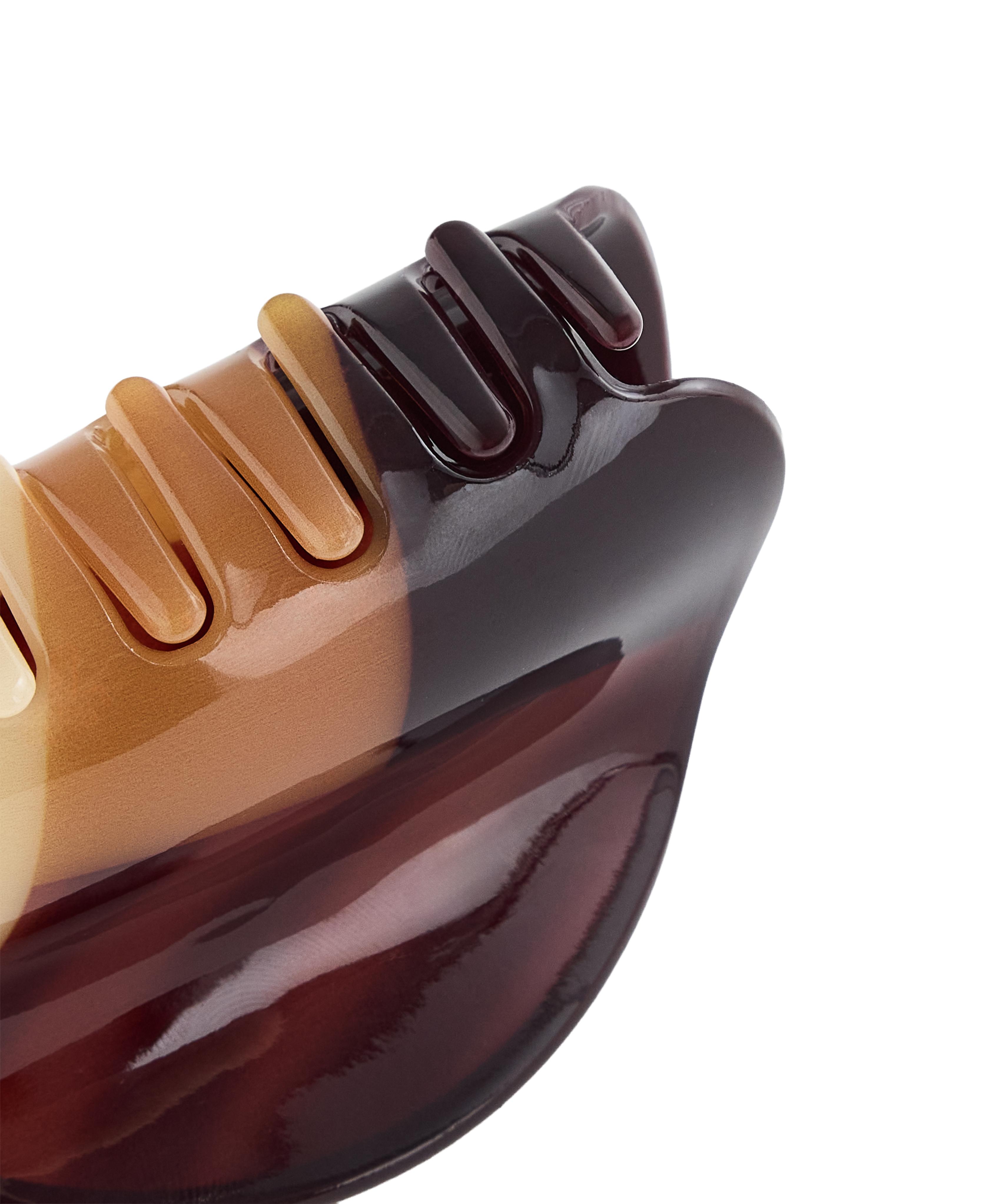 Mosaic hair claw — COGNAC