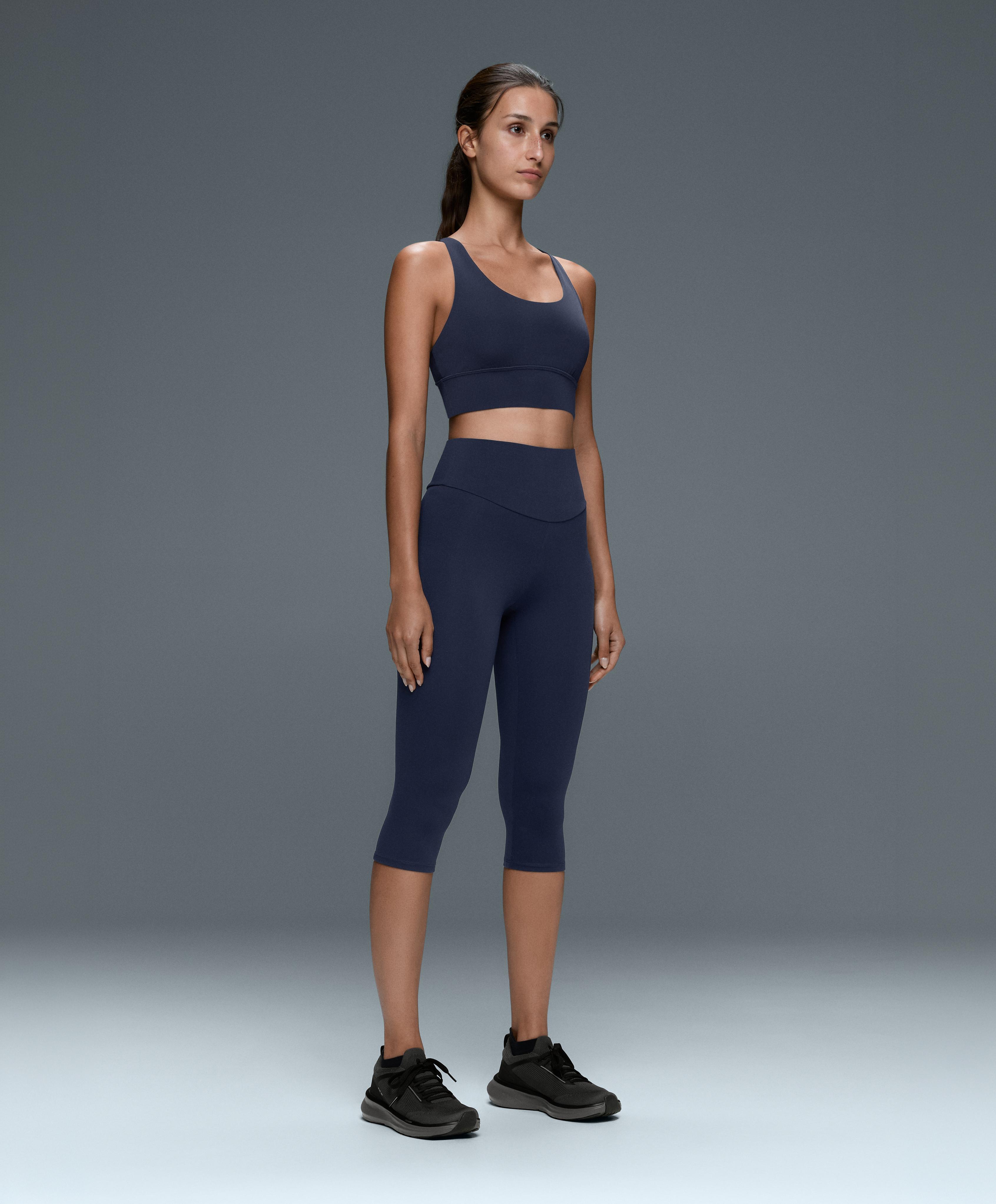 Comfortlux high-rise 40cm knee-length leggings — NAVY BLUE