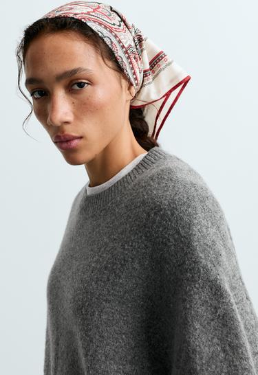 100% cotton paisley scarf — BEIGE 3