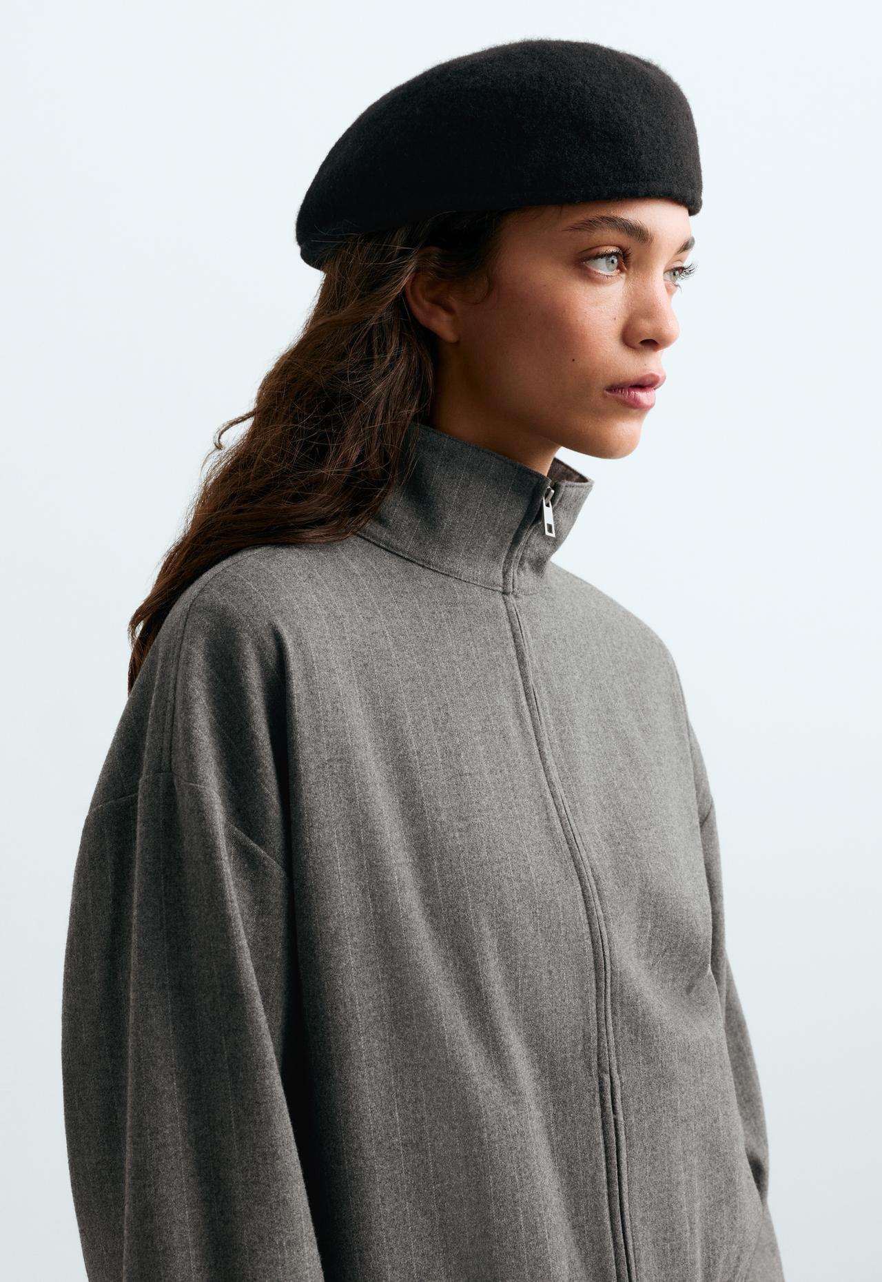 100% wool cap — BLACK