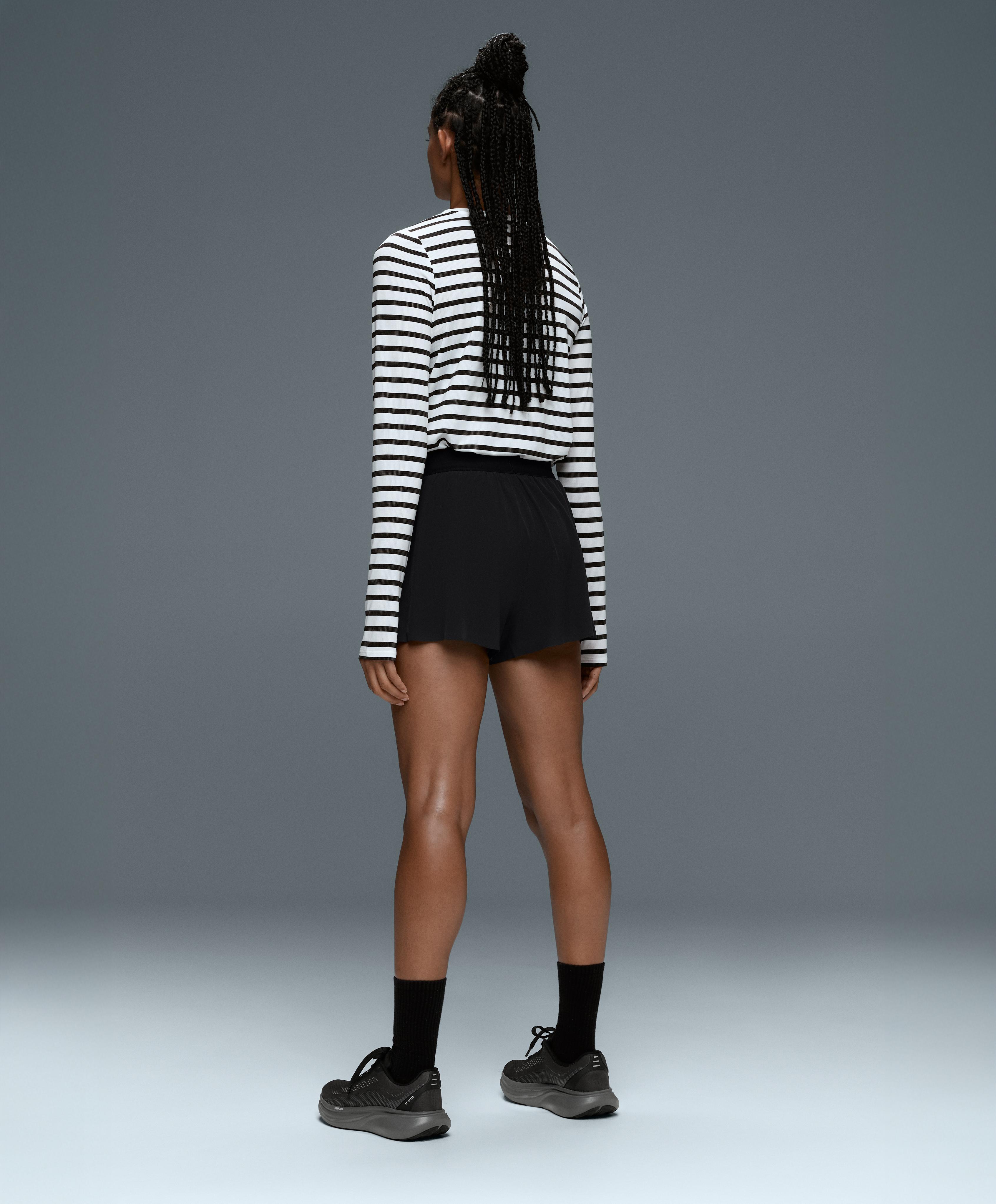 7cm high-rise technical shorts — BLACK