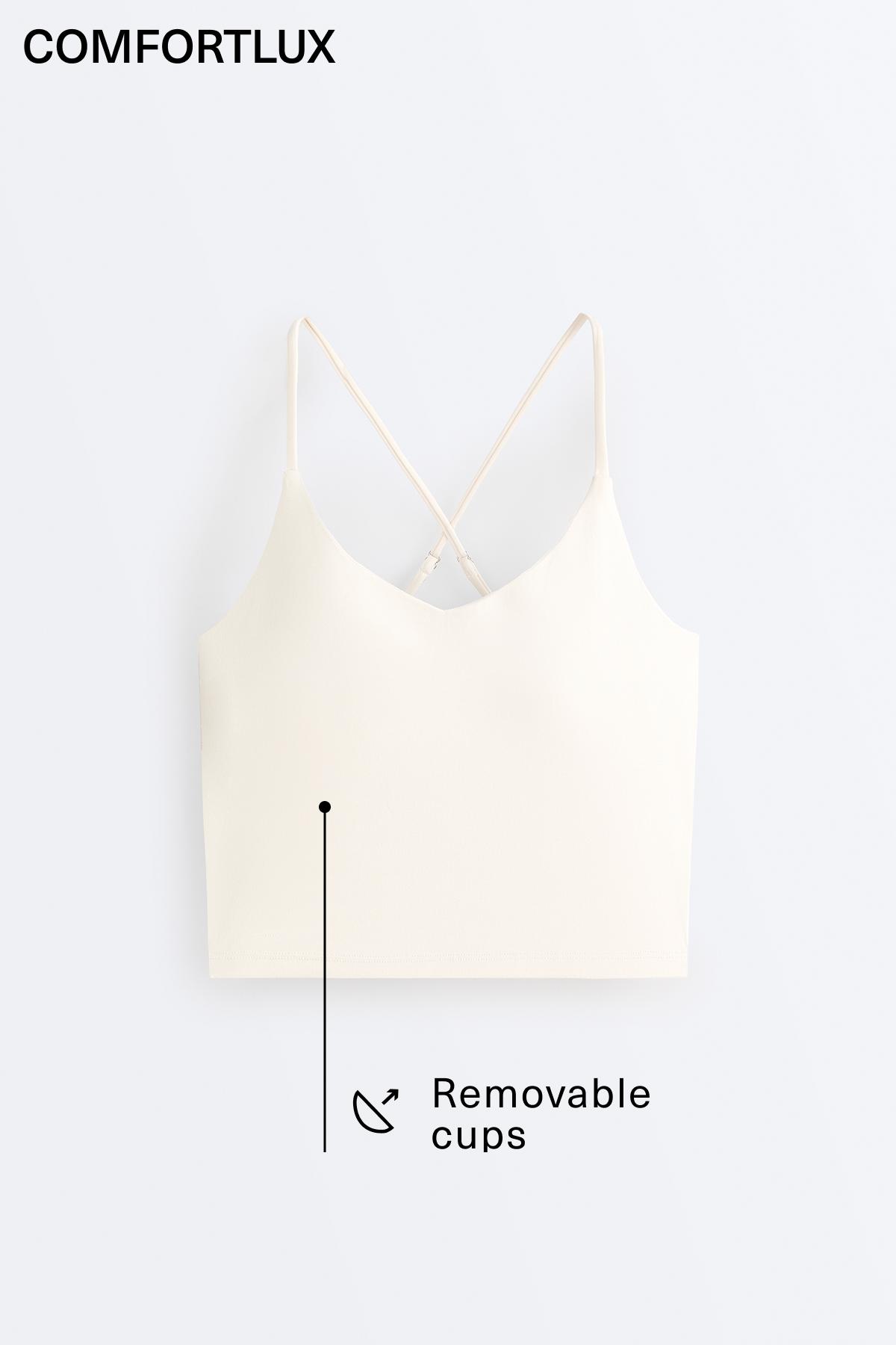 Comfortlux tank top with adjustable straps — PALE ECRU