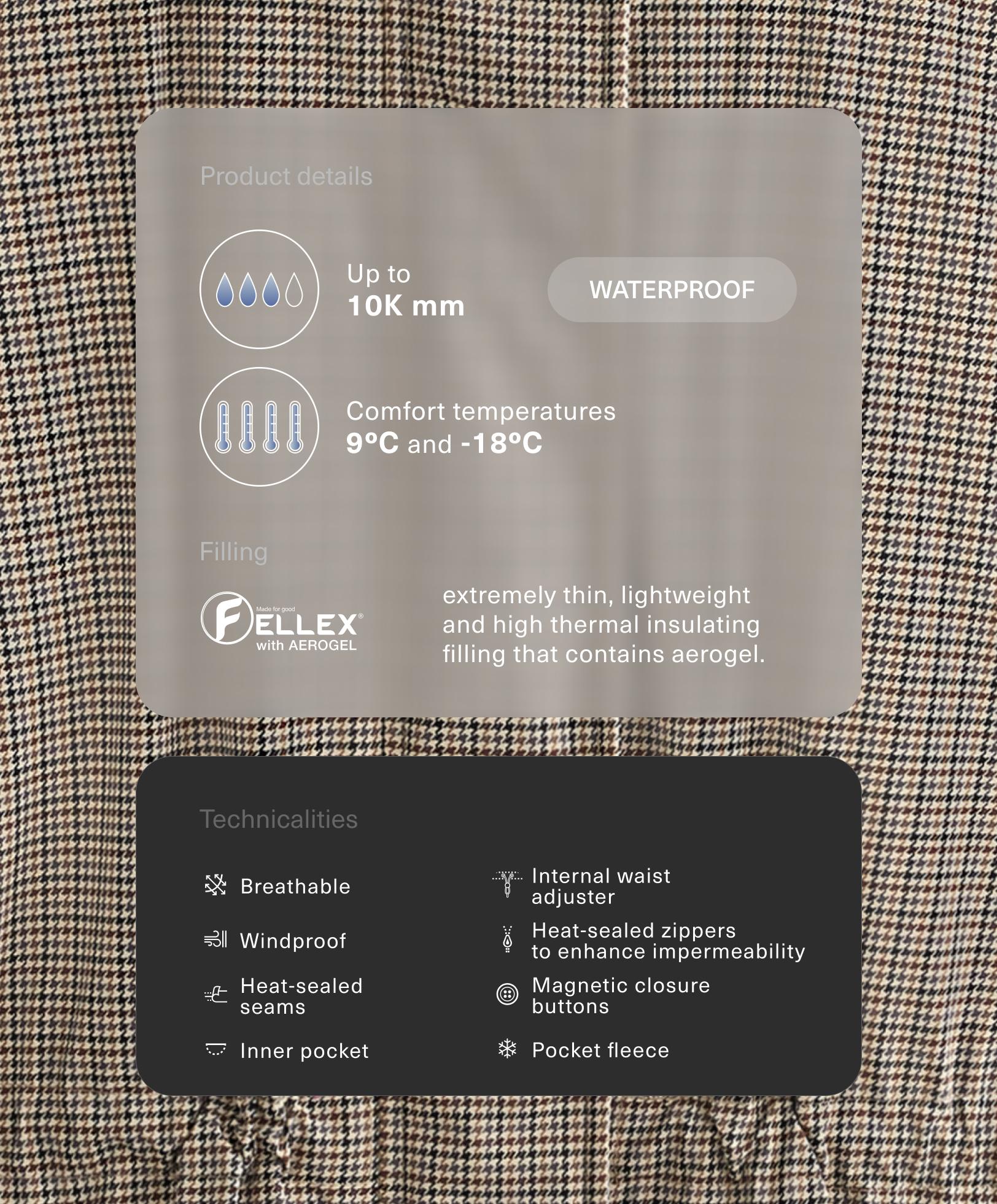 جاكيت مبطن مقاوم للماء 10k FELLEX® مع AEROGEL جاكيت مبطن مقاوم للماء 10k FELLEX® مع AEROGEL