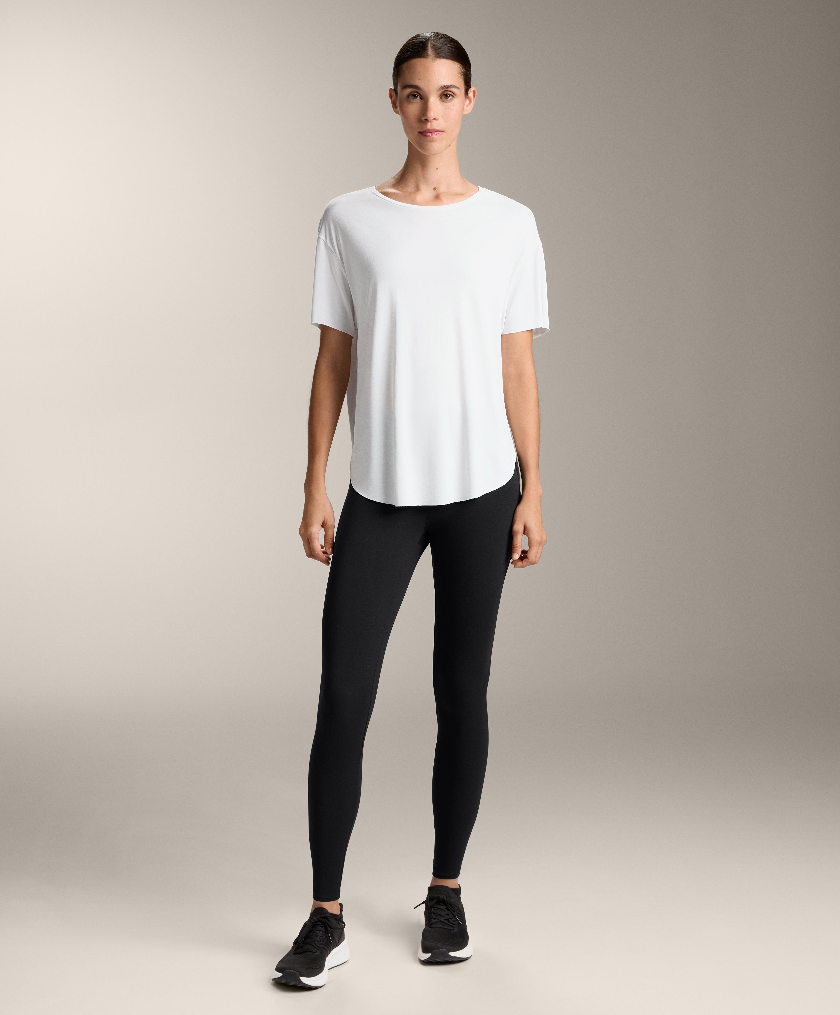 Μπλούζα με μείγμα από μοντάλ και κοντά μανίκια