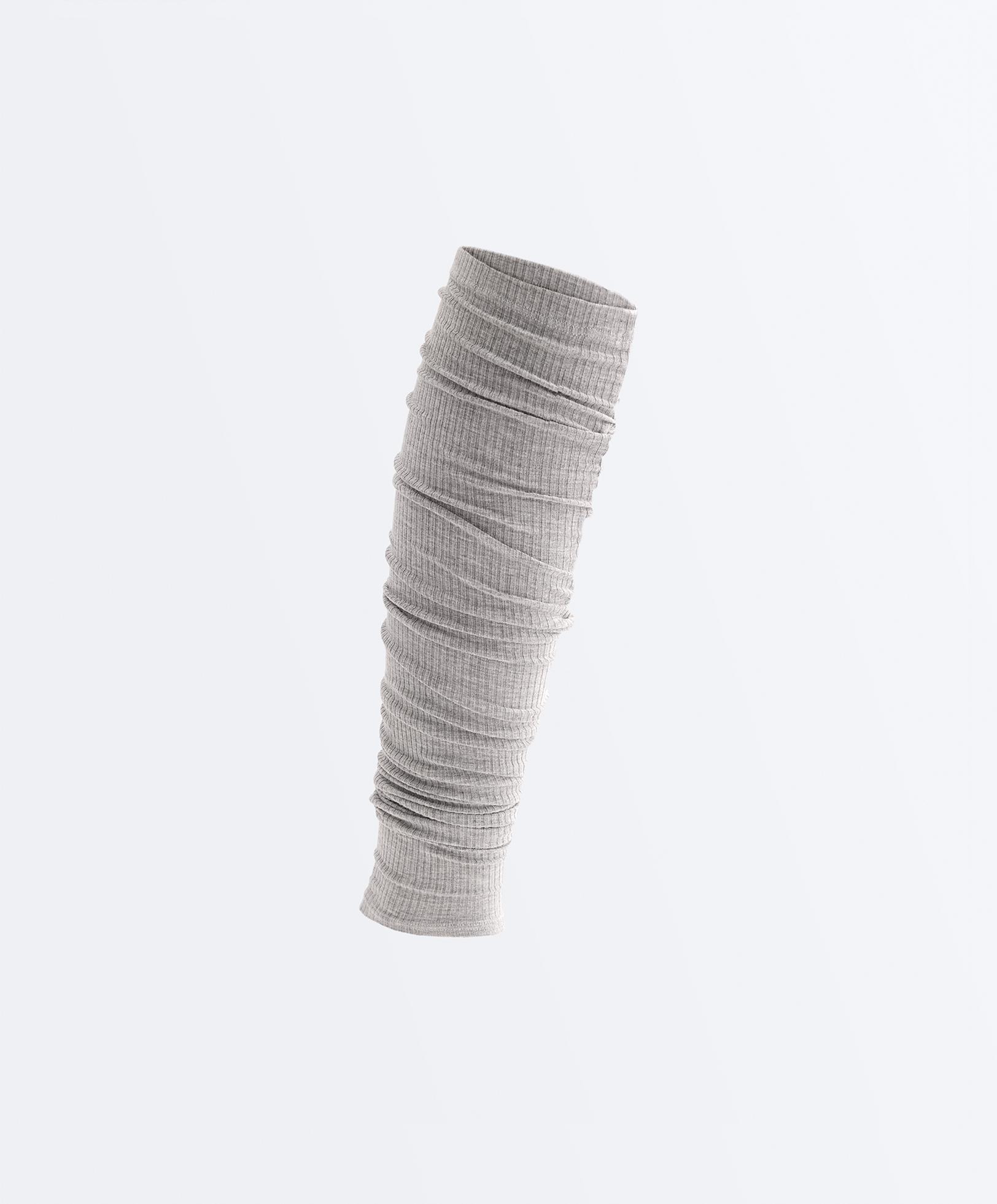 Modal blend legwarmers — PALE GREY MELANGE