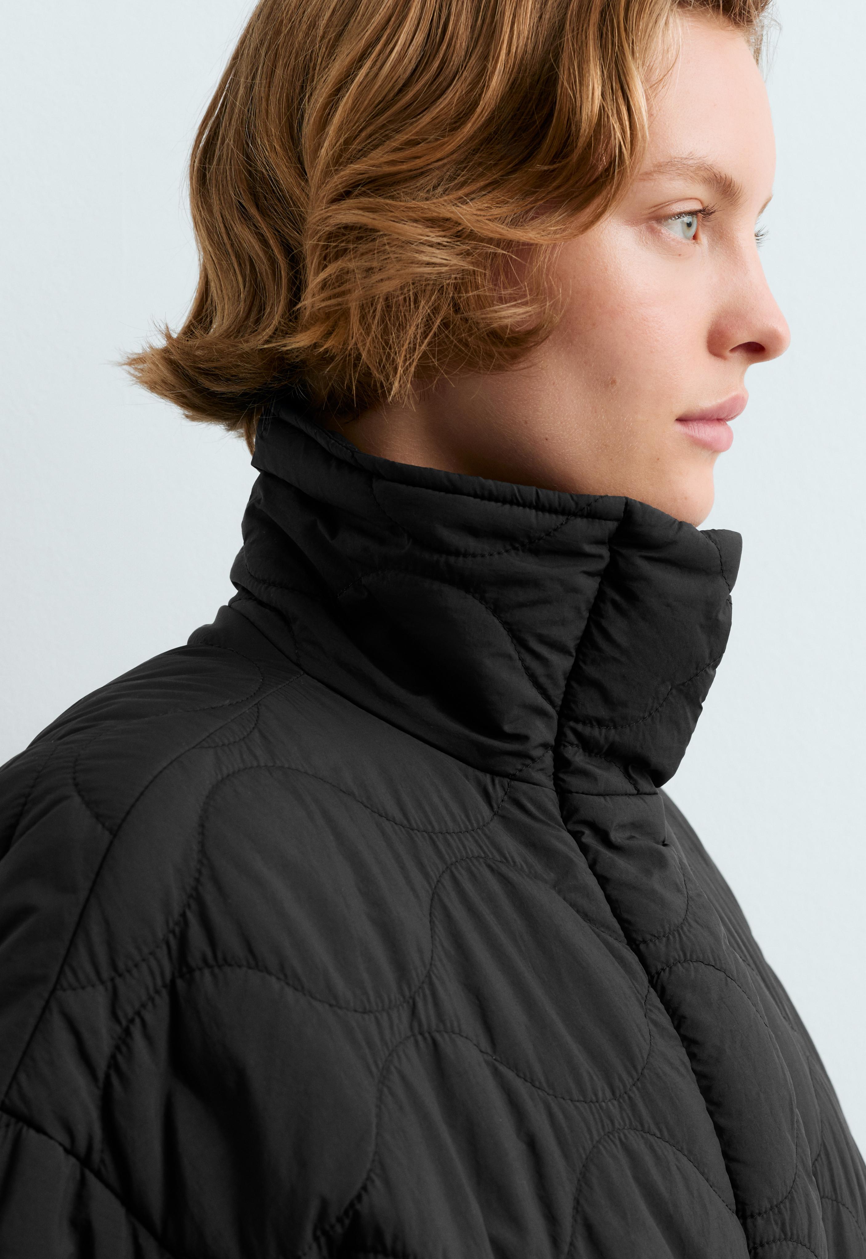 FELLEX® AEROGEL water-repellent padded midi jacket — BLACK
