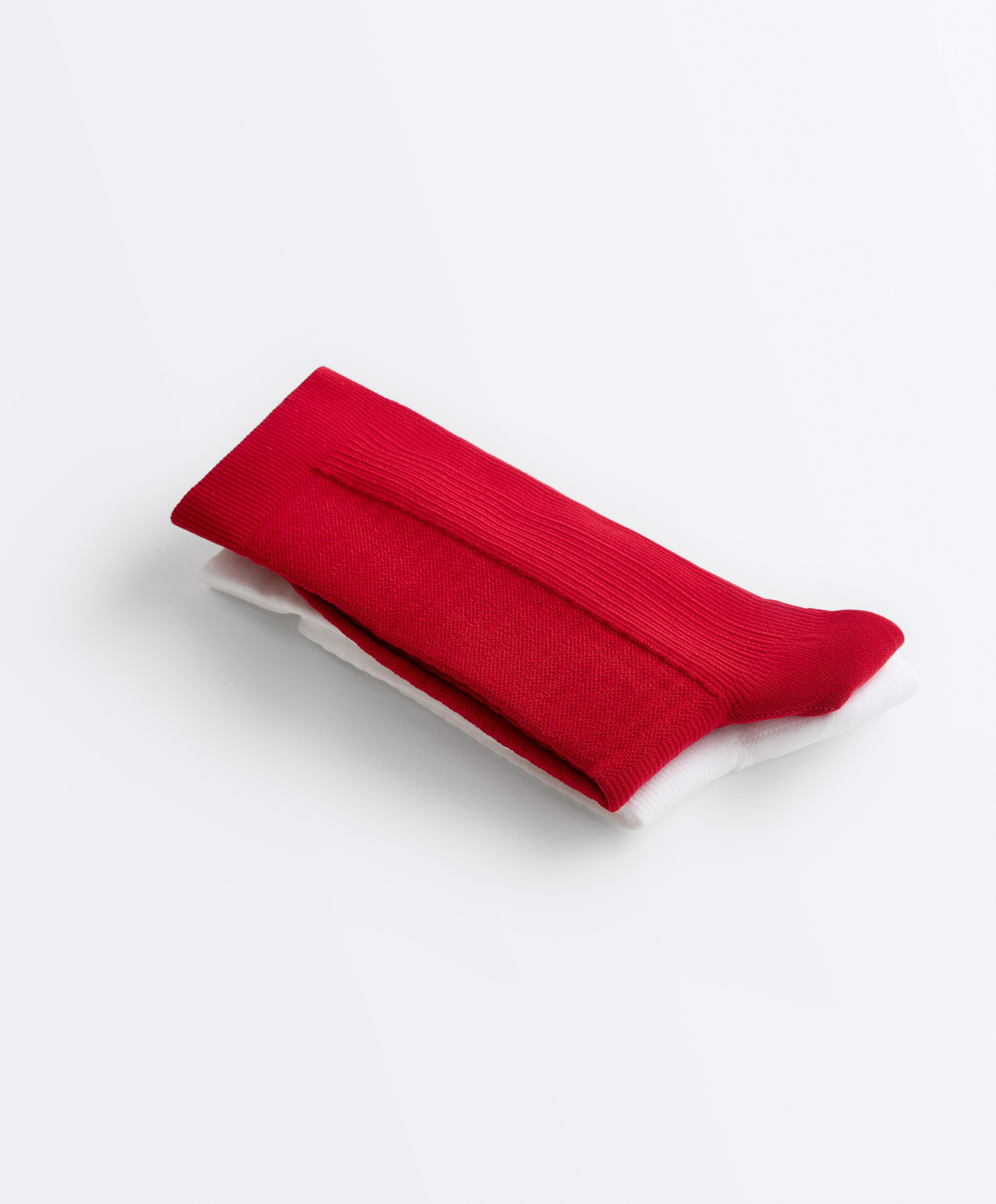 2 pairs of classic polyamide blend sports socks — STRONG RED