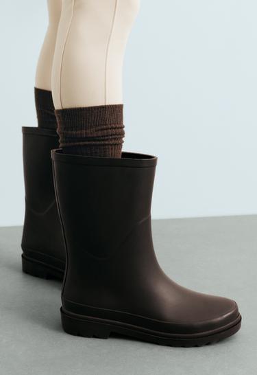 Long socks 61% modal 17% cashmere — CHOCOLATE       3