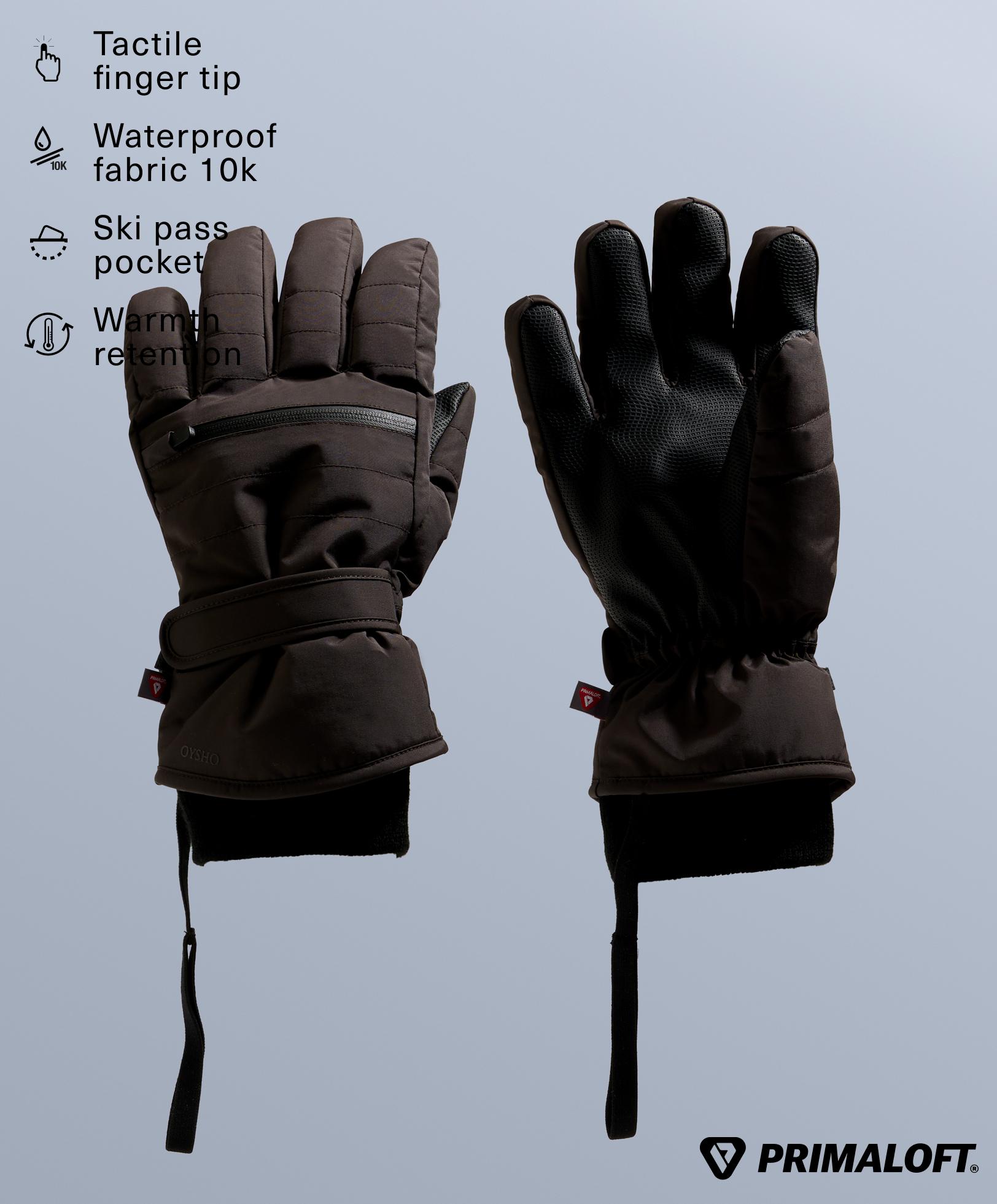 Technical SKI Primaloft® Gloves — BROWN
