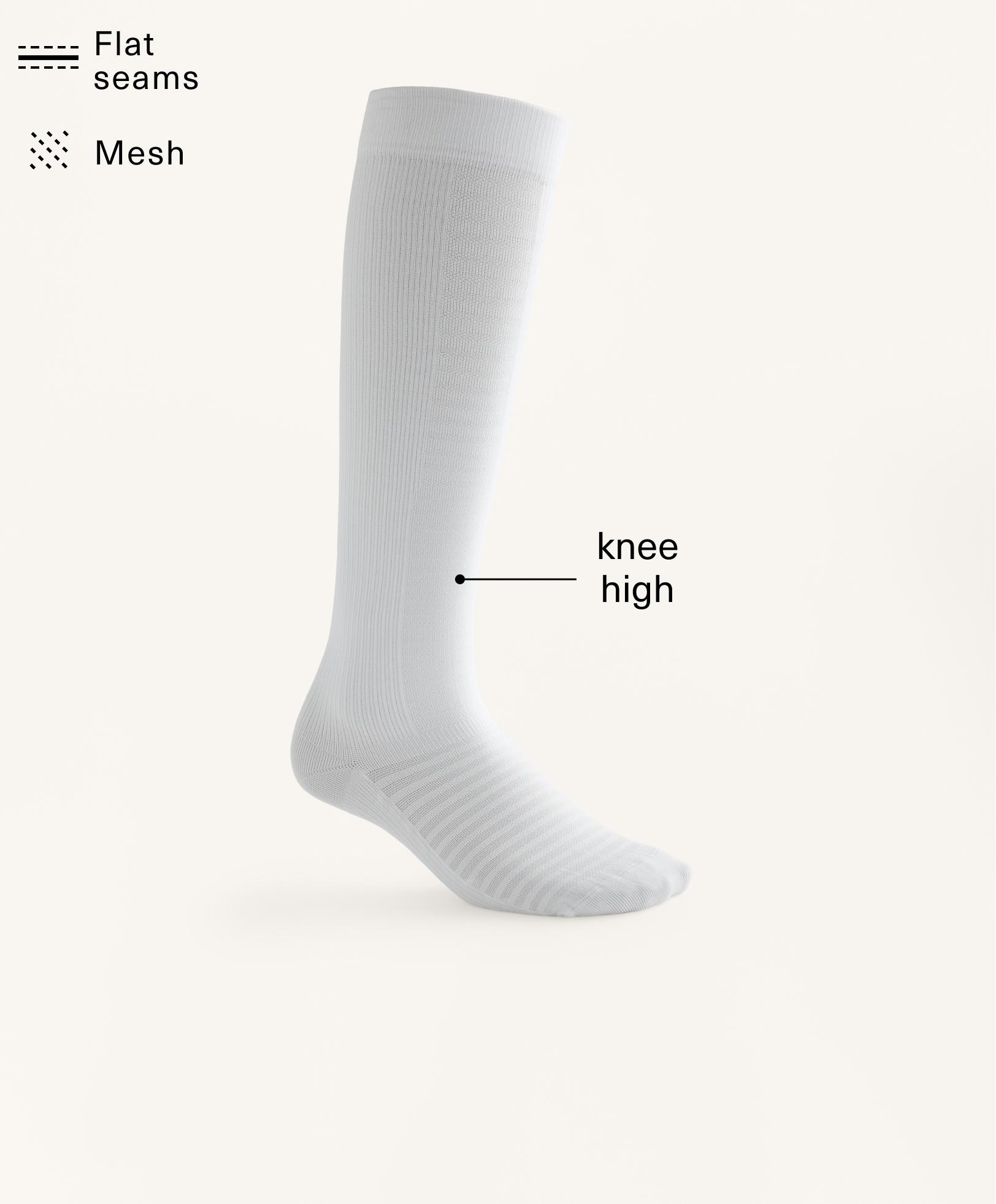 Long polyamide blend sports socks