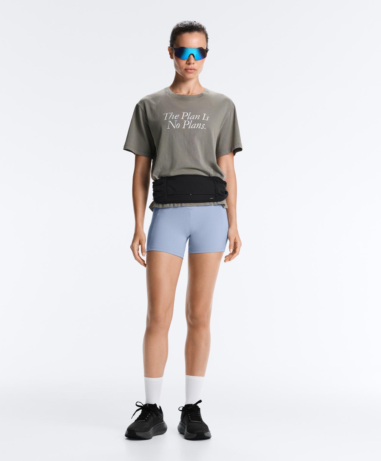 Hot pants High rise Compressive Pocket 10 cm — MID GREY-BLUE