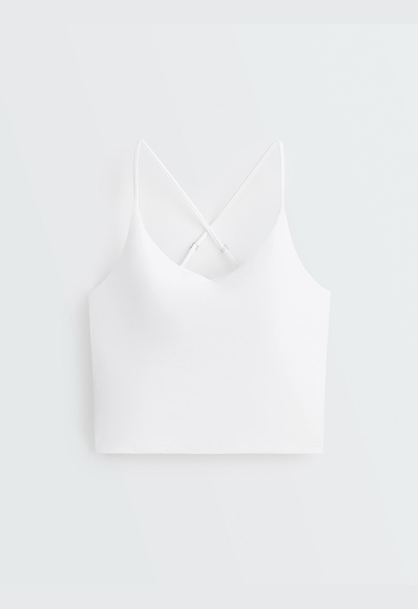 Comfortlux tank top with adjustable straps — WHITE 