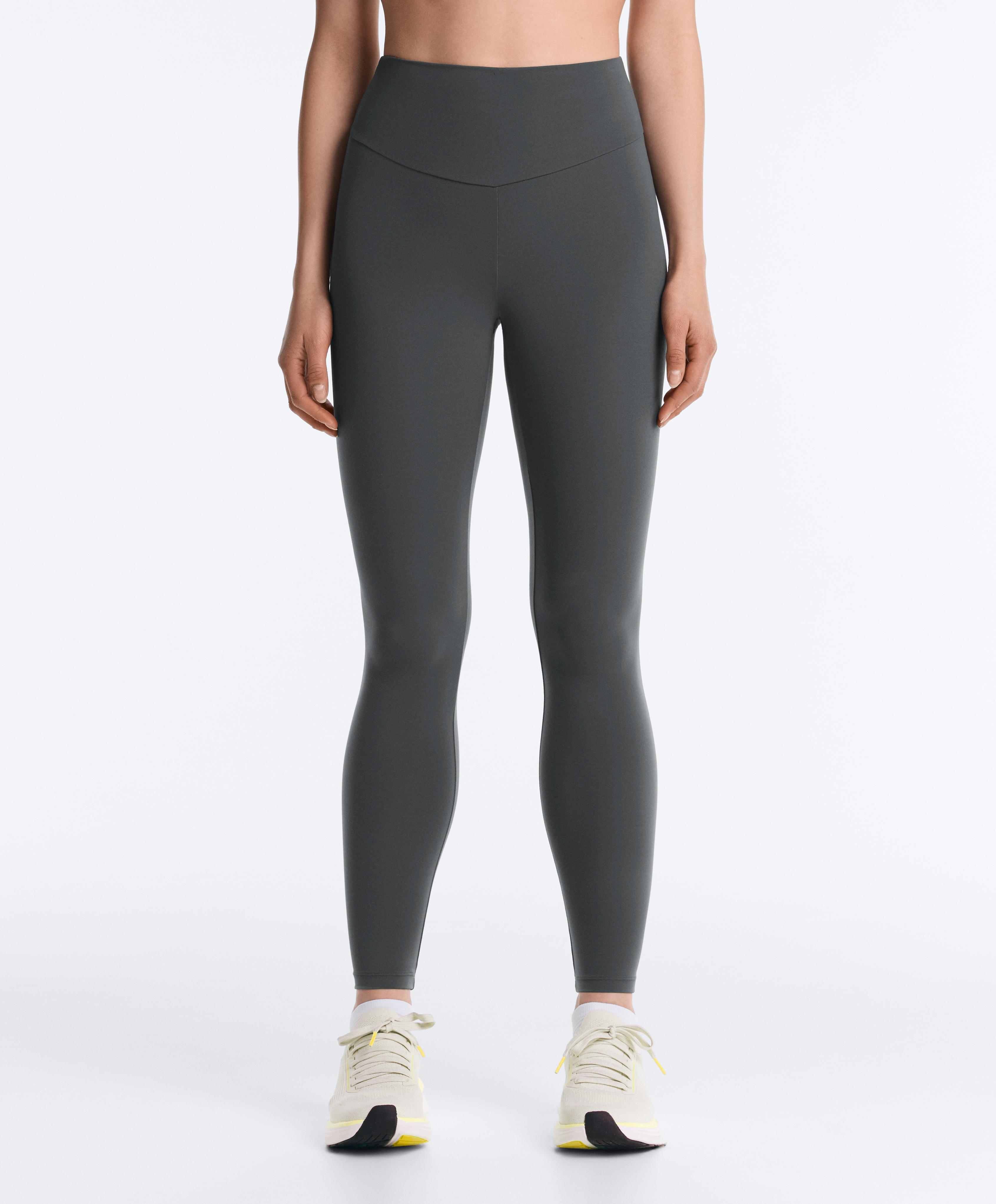 Comfortlux high-waisted ankle-length leggings — STEEL GREY