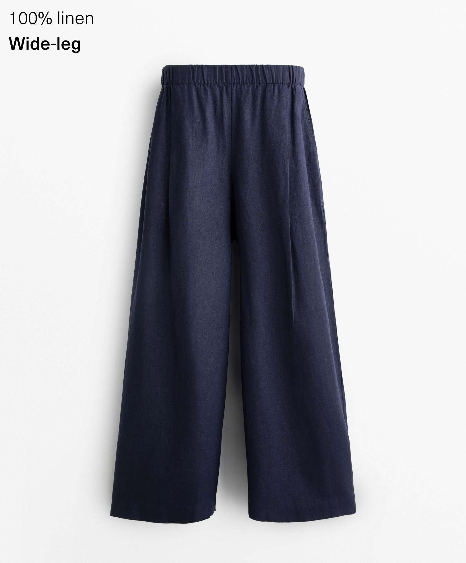 Weite Hose aus 100 % Leinen Weite Hose aus 100 % Leinen