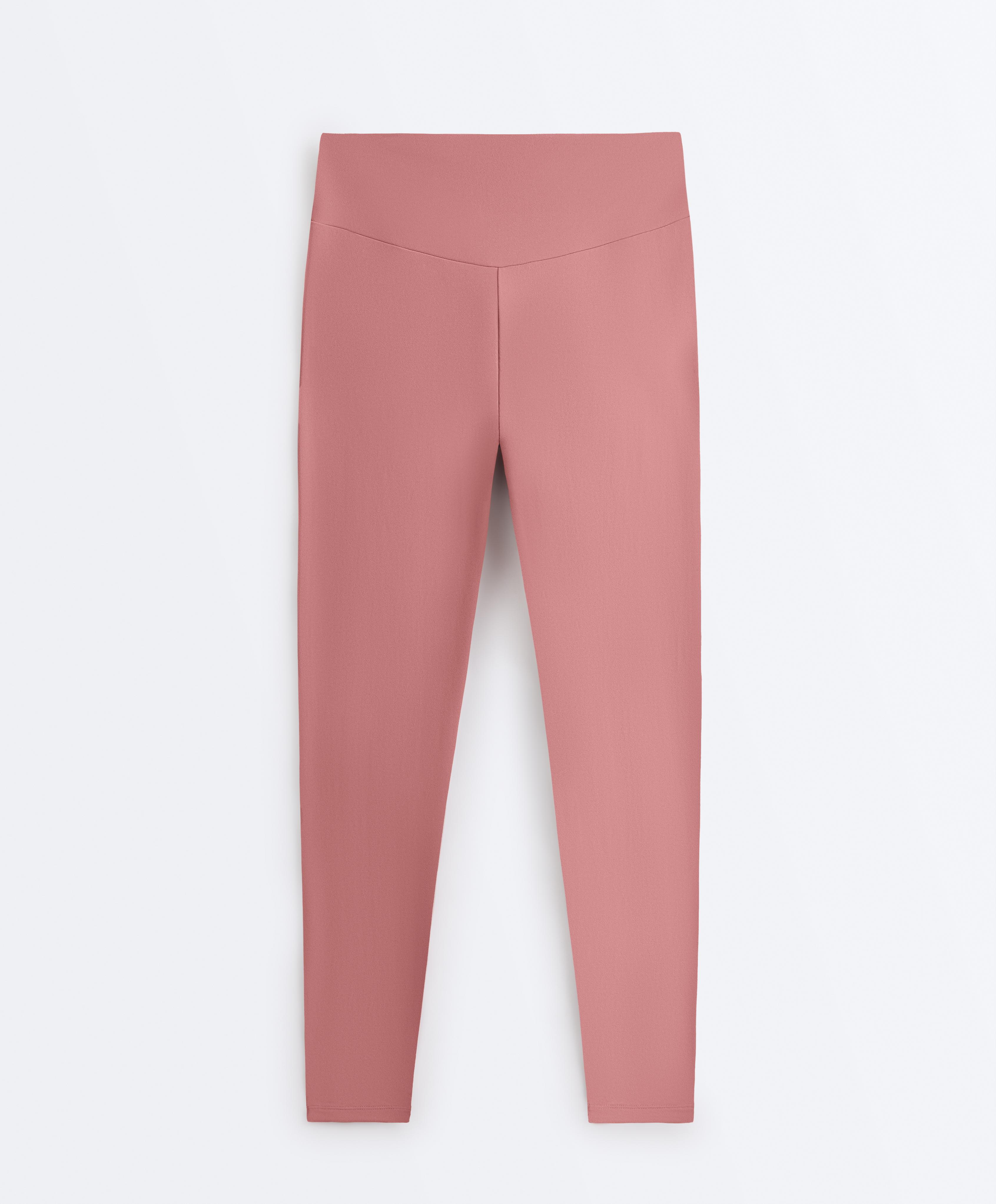 Comfortlux high-waisted ankle-length leggings — PALE PINK