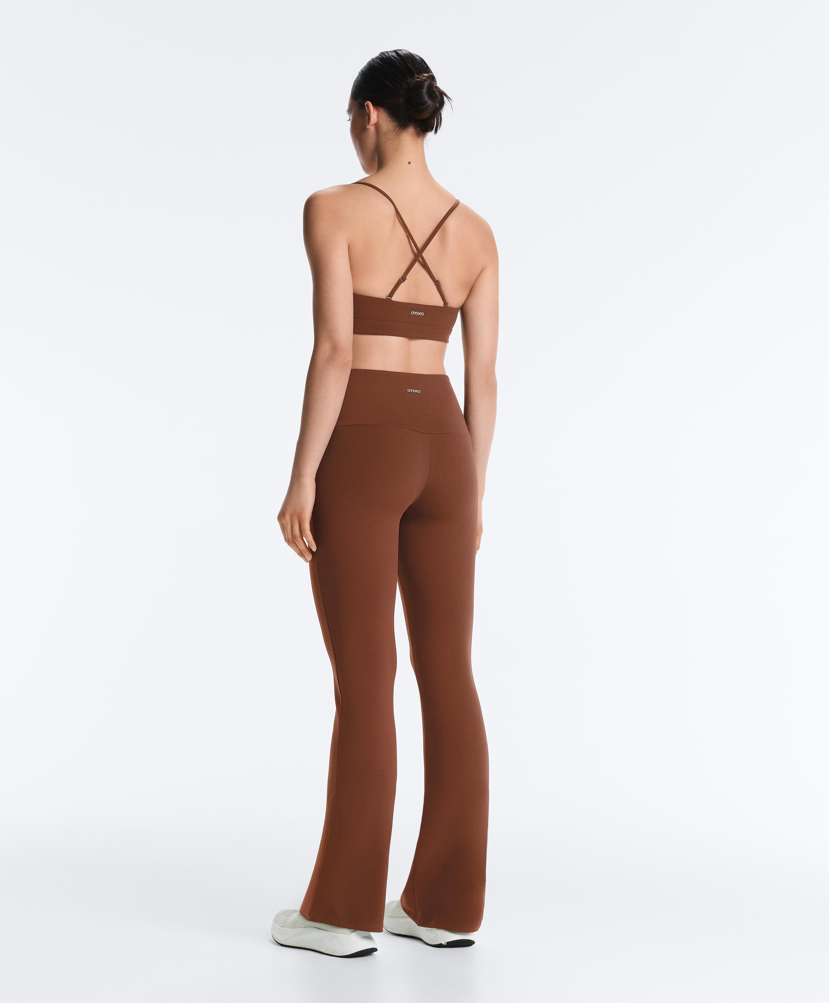 High-rise Comfortlux flare trousers — COFFEE