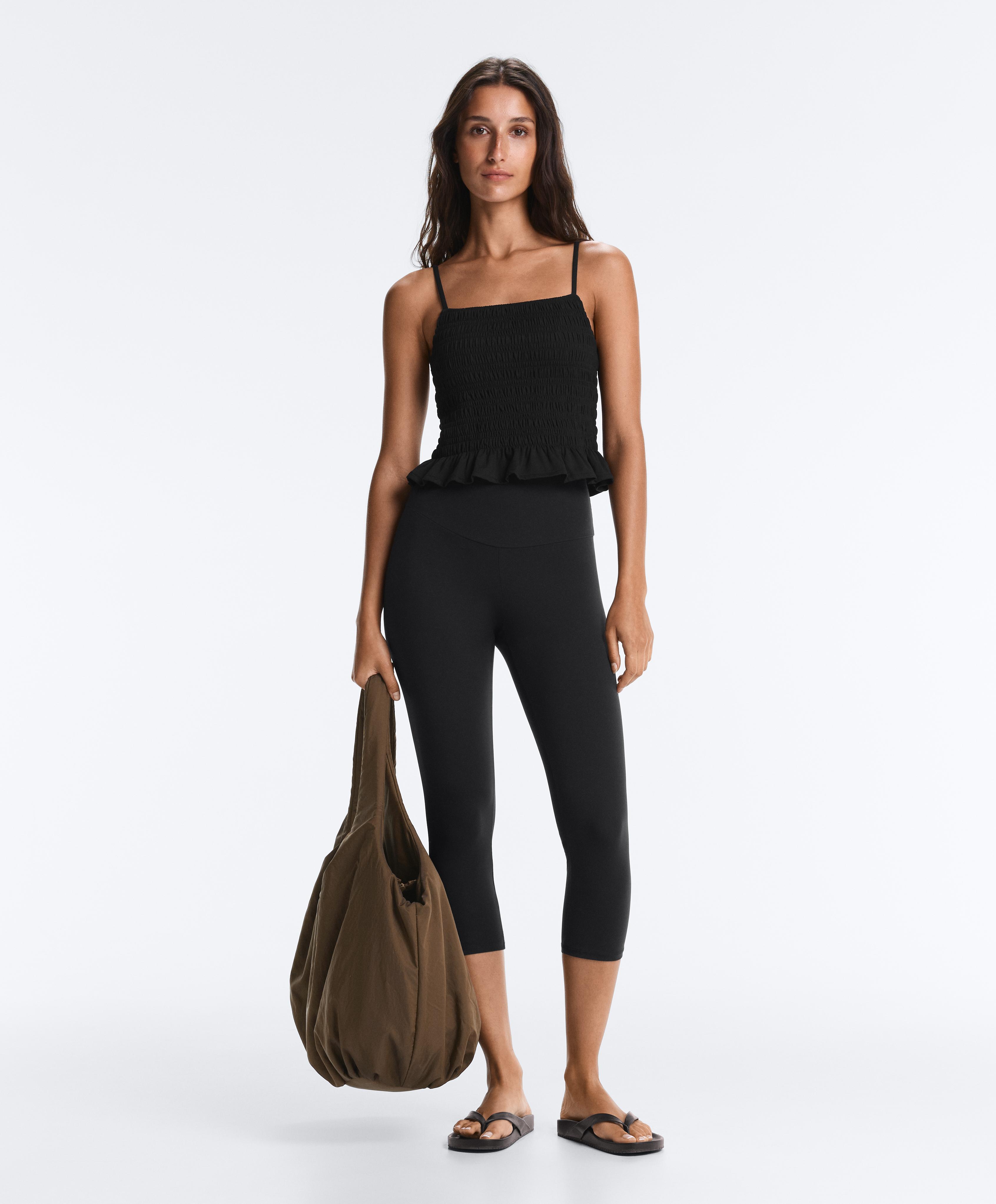 Comfortlux smock tank top — BLACK