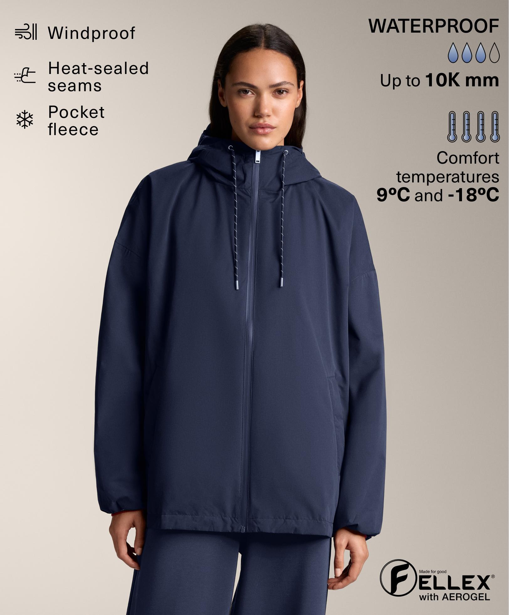 Wattierte, bis 10.000 mm wasserdichte Jacke mit FELLEX® AEROGEL
