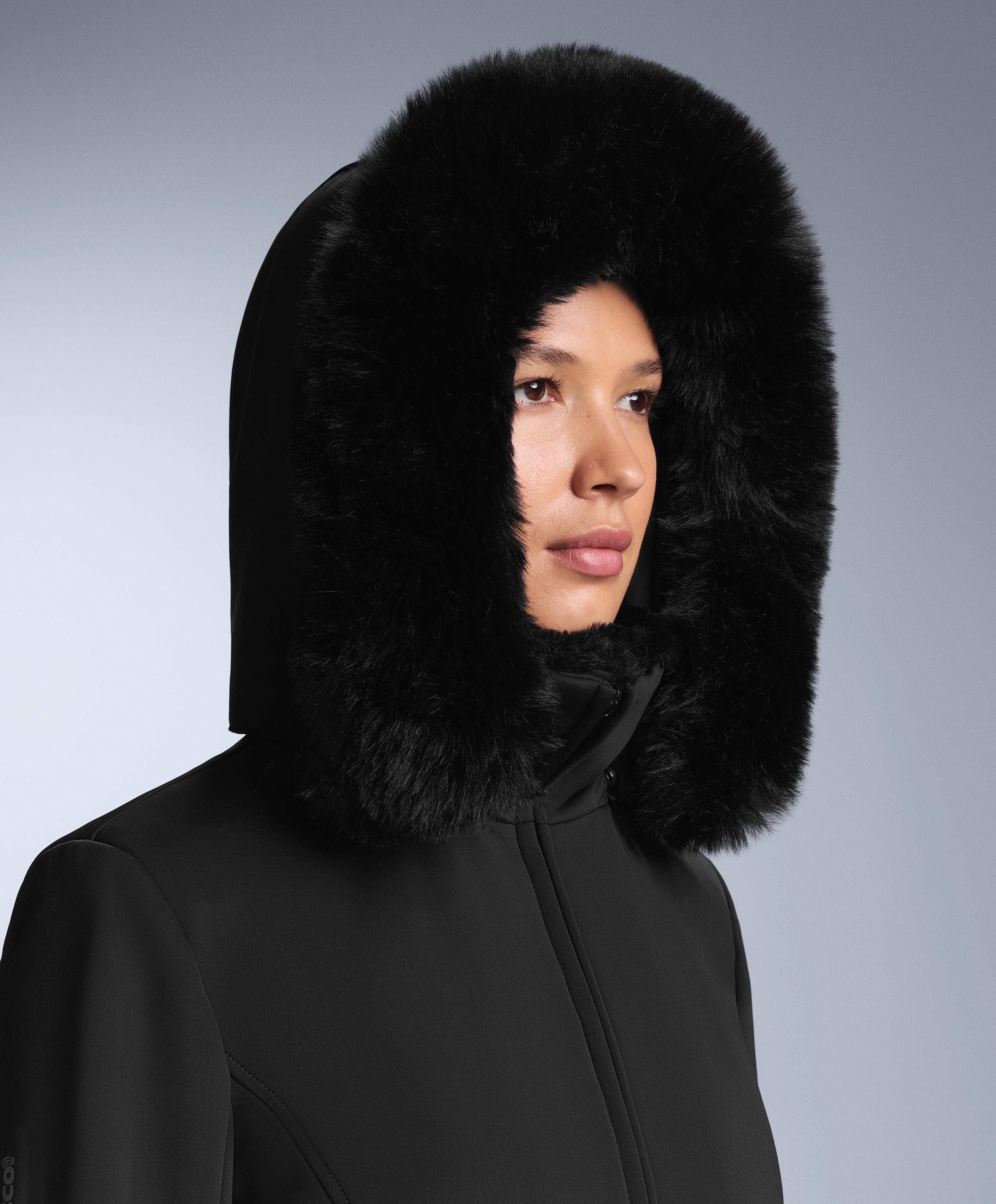 Primaloft® SKI water-resistant super-slim fit jacket — BLACK