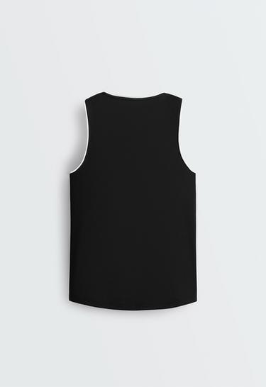 Half-zip sleeveless top — BLACK 8