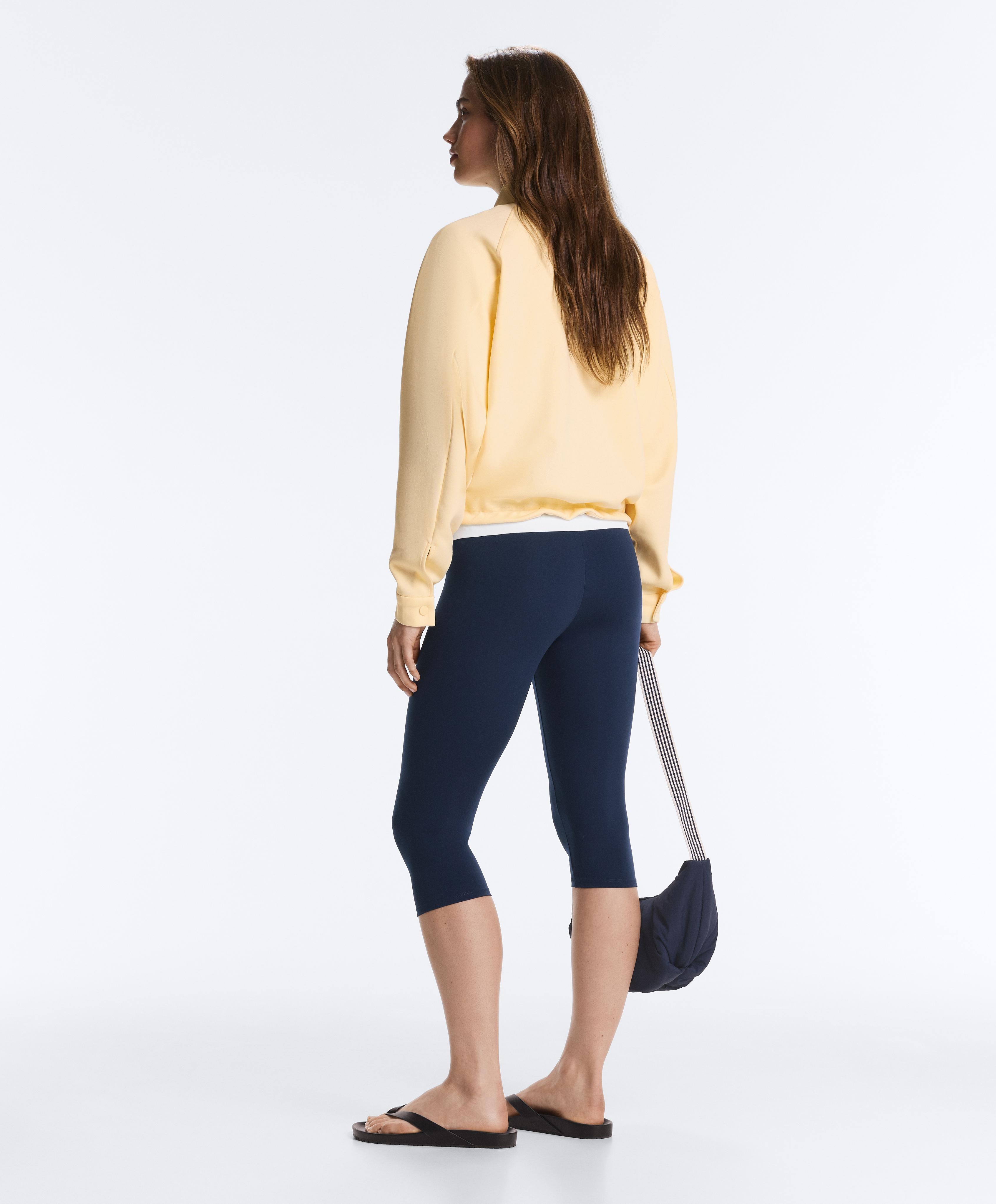 Cotton piqué pocket jacket — PALE YELLOW