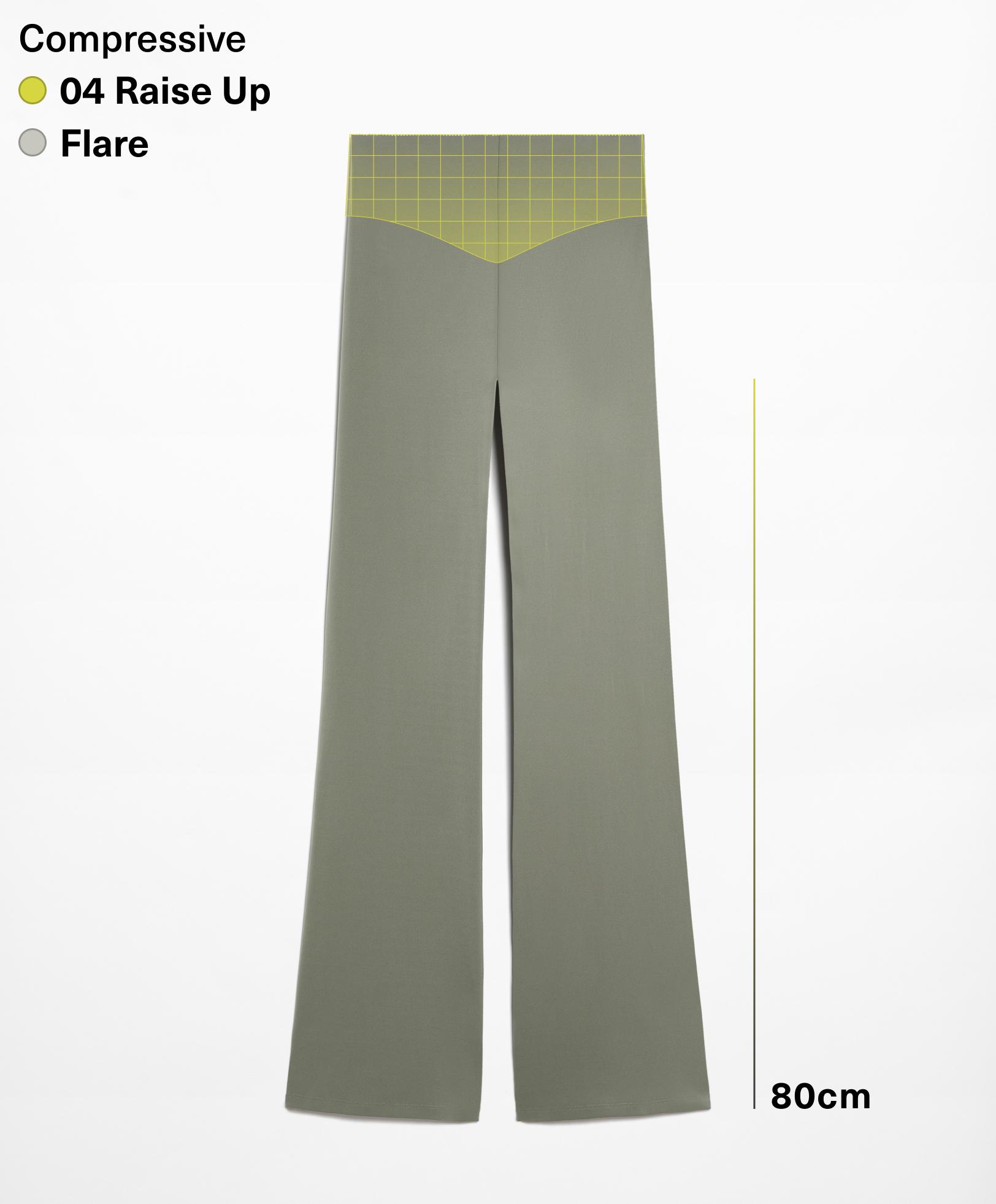 Raise up compressive 80cm flare trousers