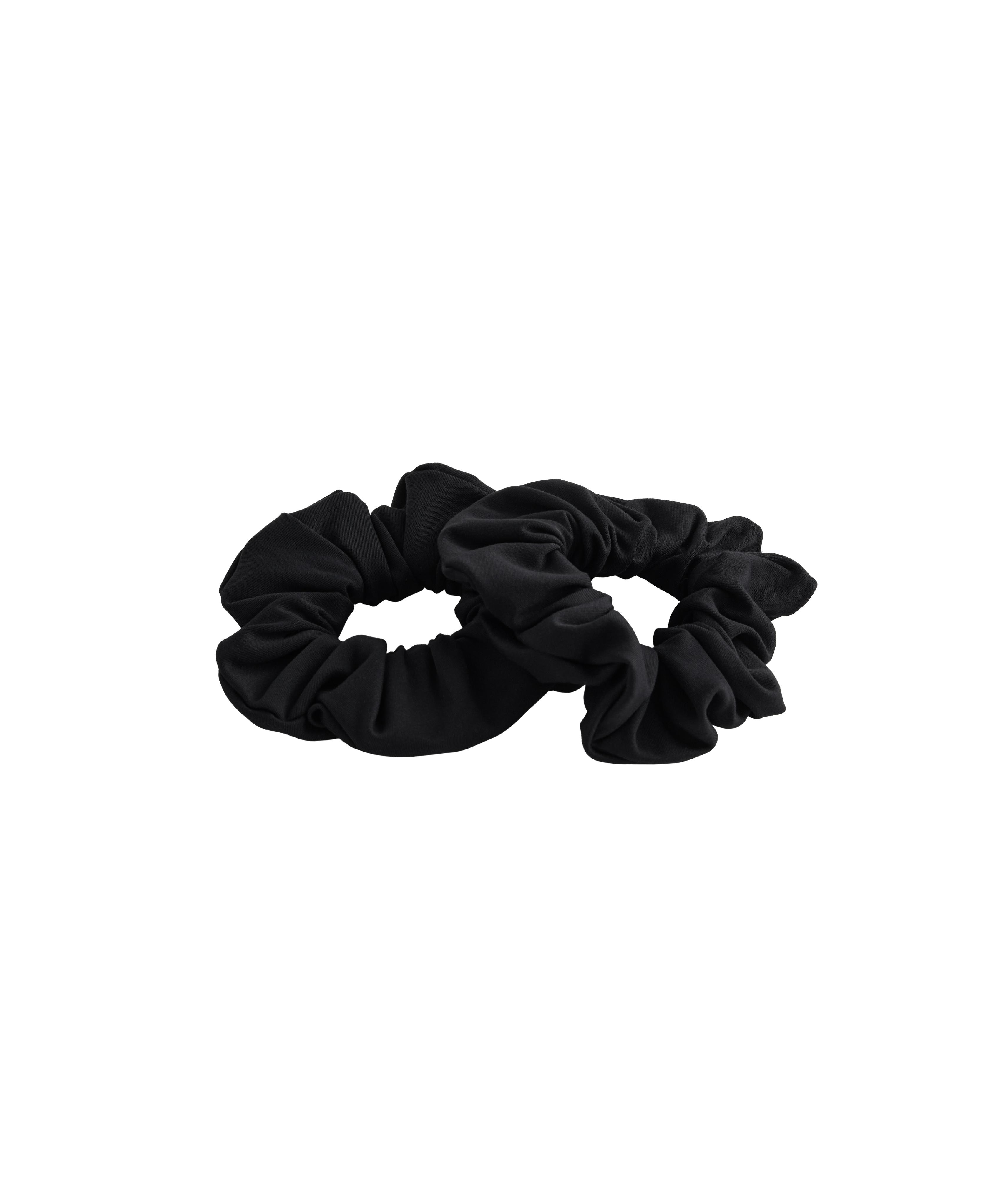 2 large hair scrunchies — BLACK