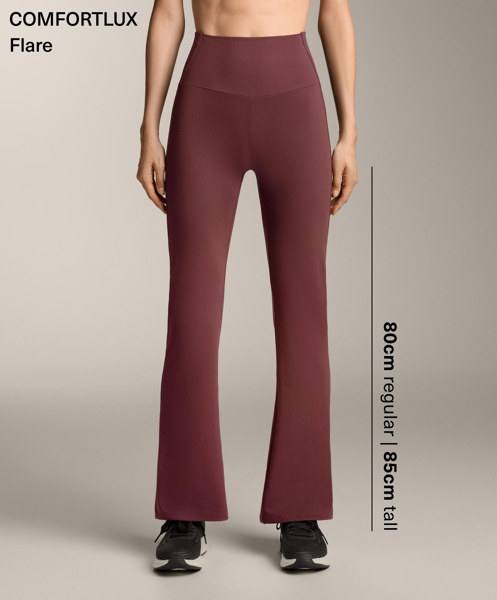 High-rise Comfortlux rib flare trousers - Sale