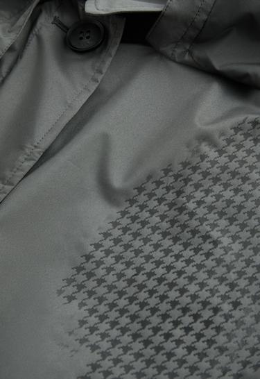 Padded waterproof 10k fellex® jacket with aerogel print reveal effect — MID GREY 9