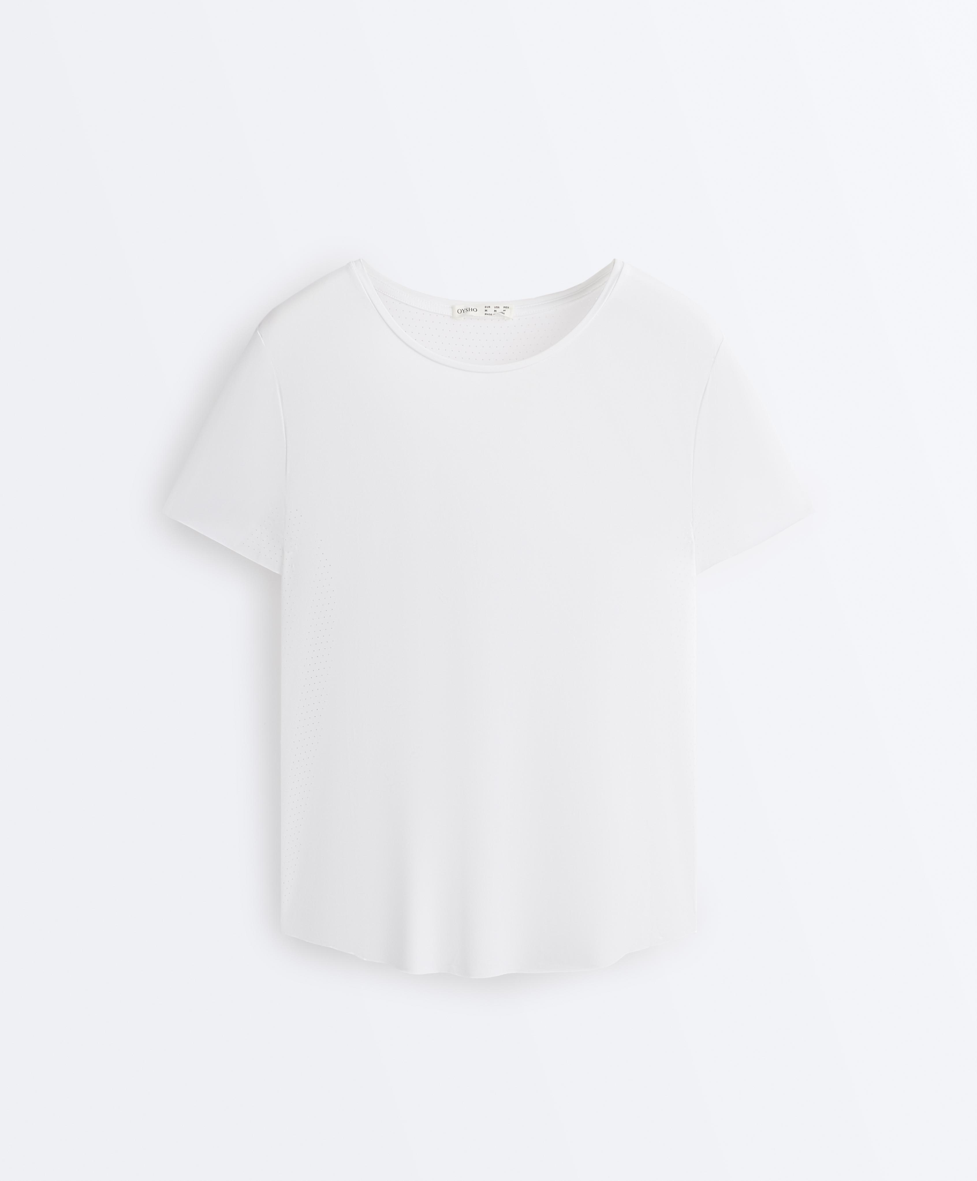 Running Club Madrid fitted short-sleeved technical T-shirt — WHITE