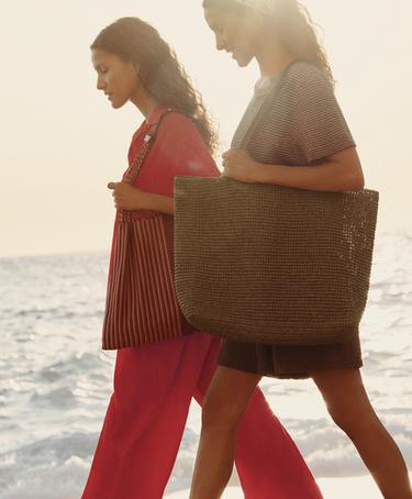 Woven paper shopper — NATURAL 5