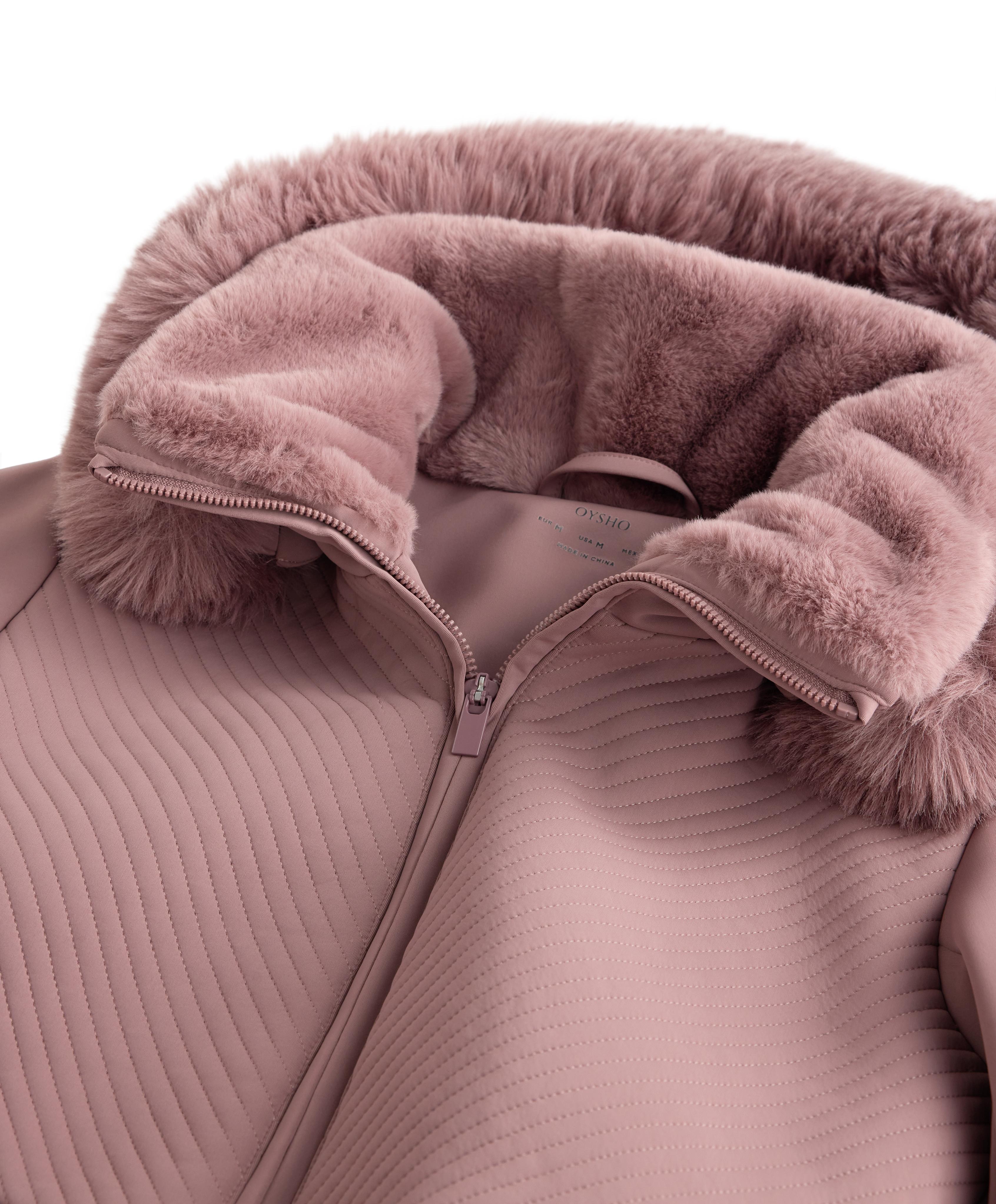 Water-resistant fitted stretch SKI jumpsuit — PINK-MAUVE