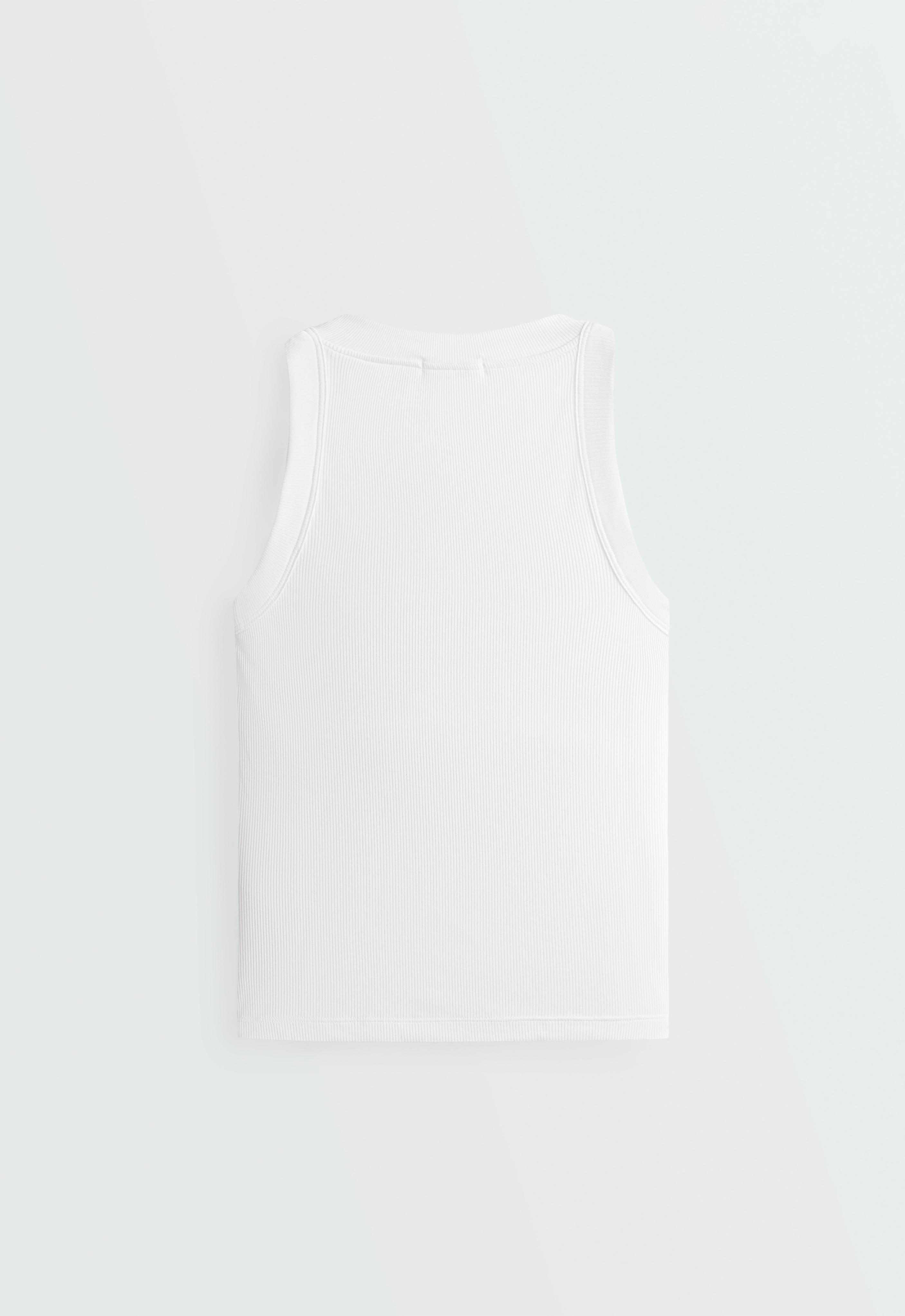 Rib modal blend tank top — WHITE 