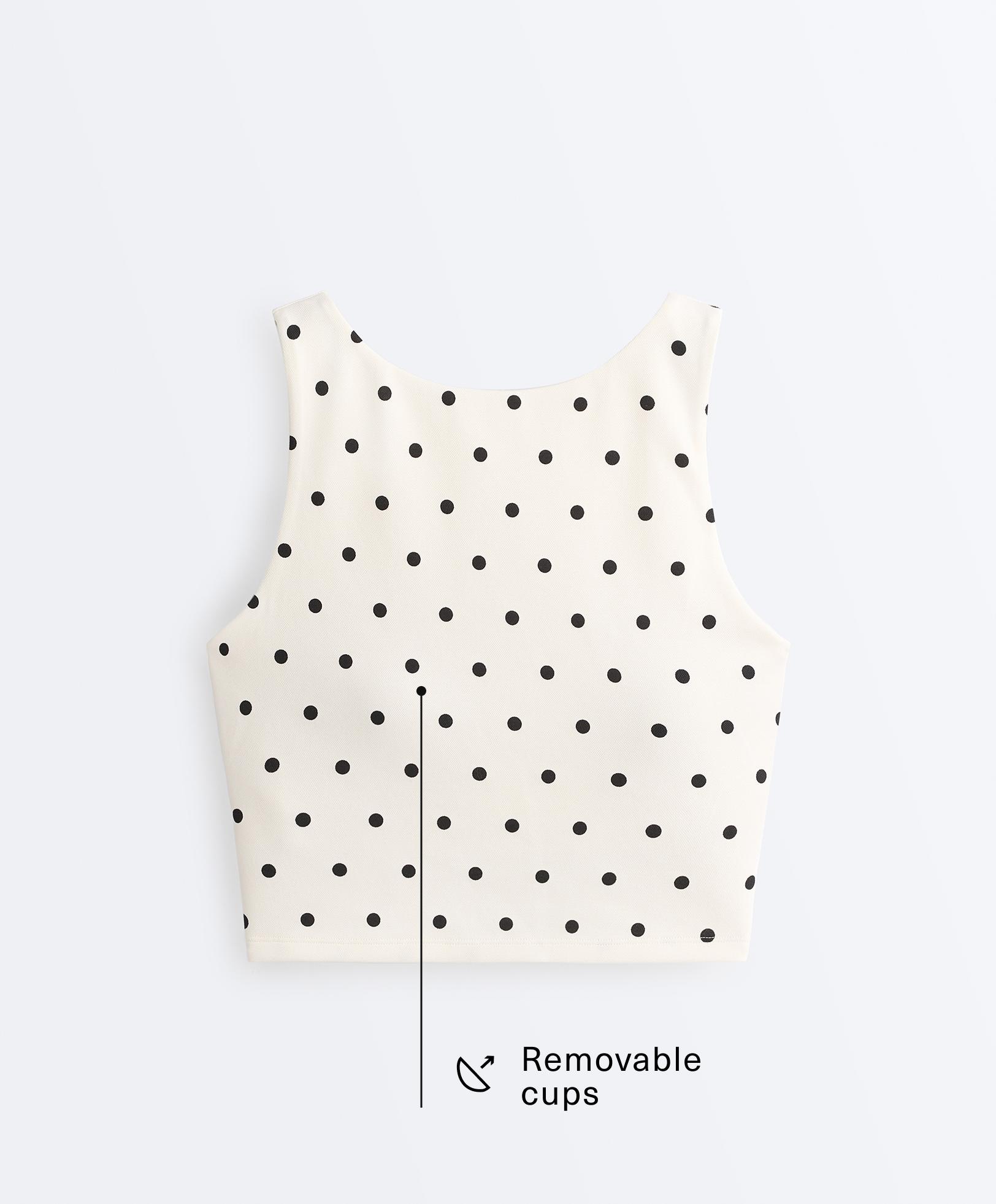 T-shirt sans manches à pois