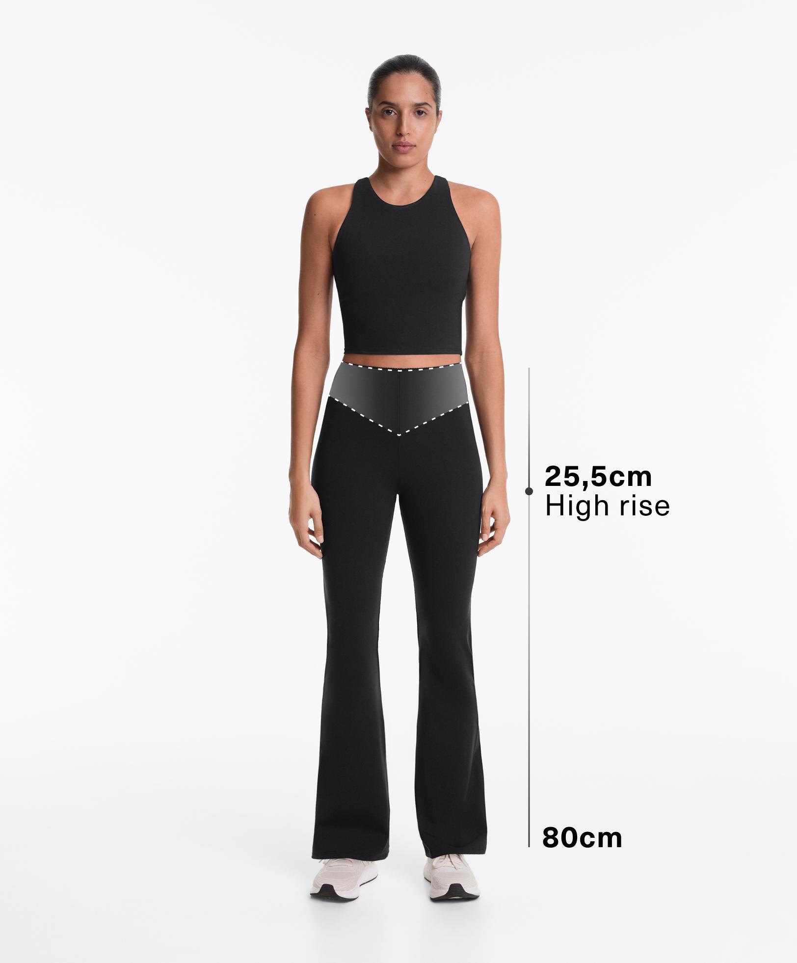 Black flare compressive raise-up total look