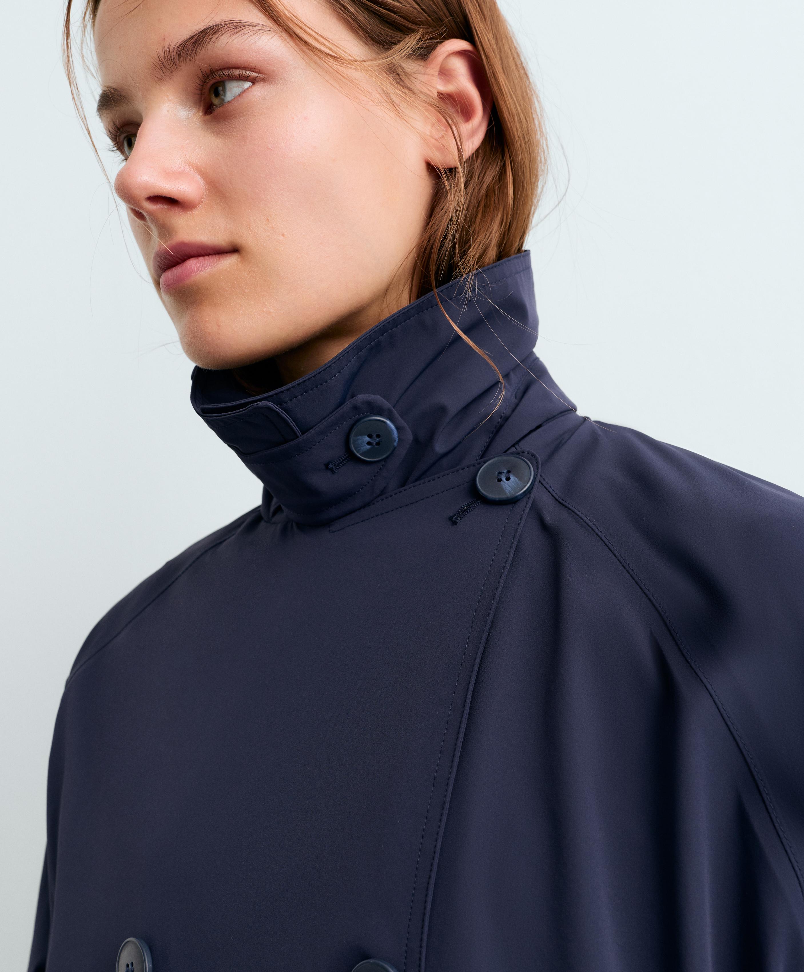 Extra lightweight 10k waterproof long jacket — MIDNIGHT BLUE