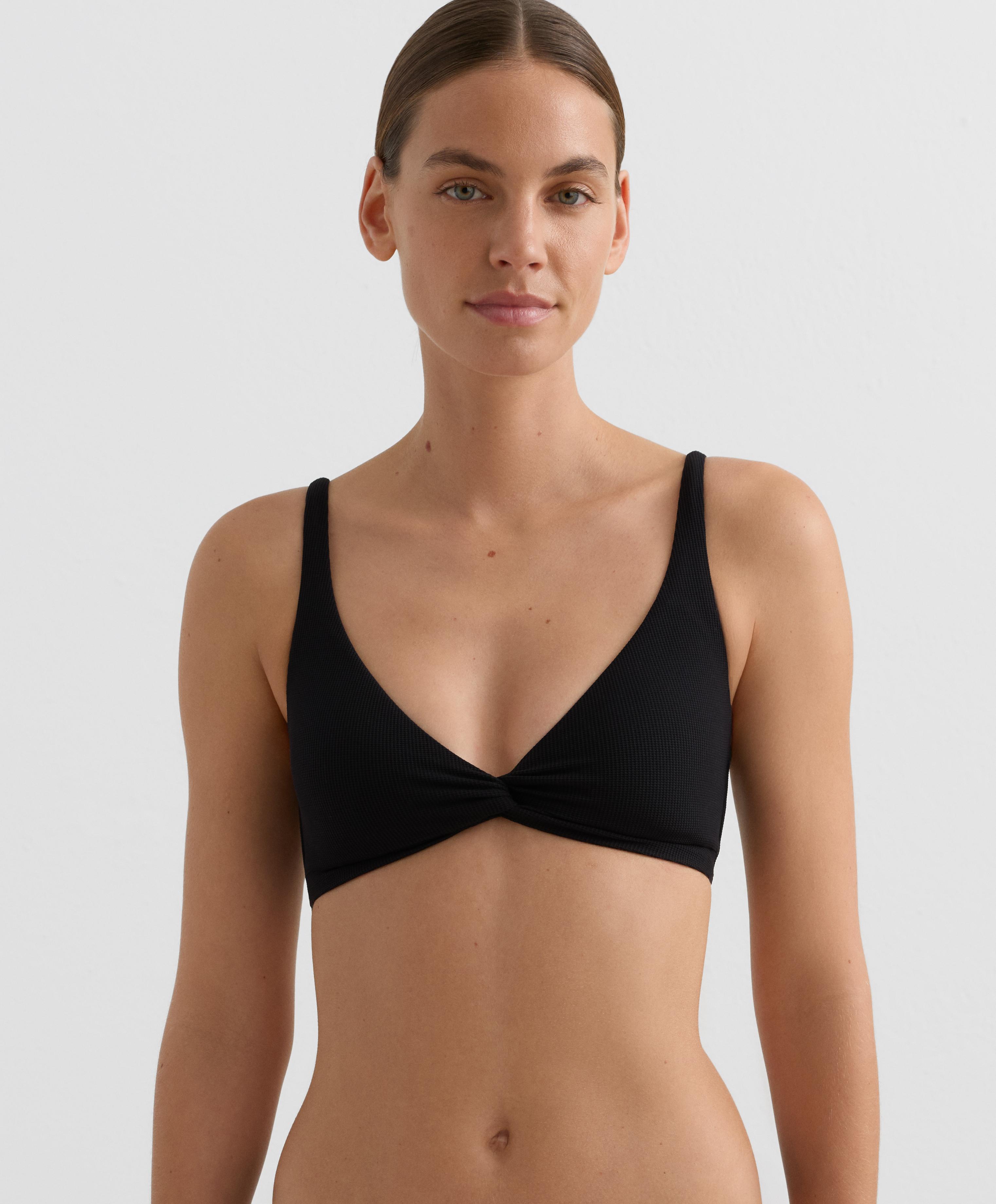 Haut de bikini halter nœud en piqué Haut de bikini halter nœud en piqué