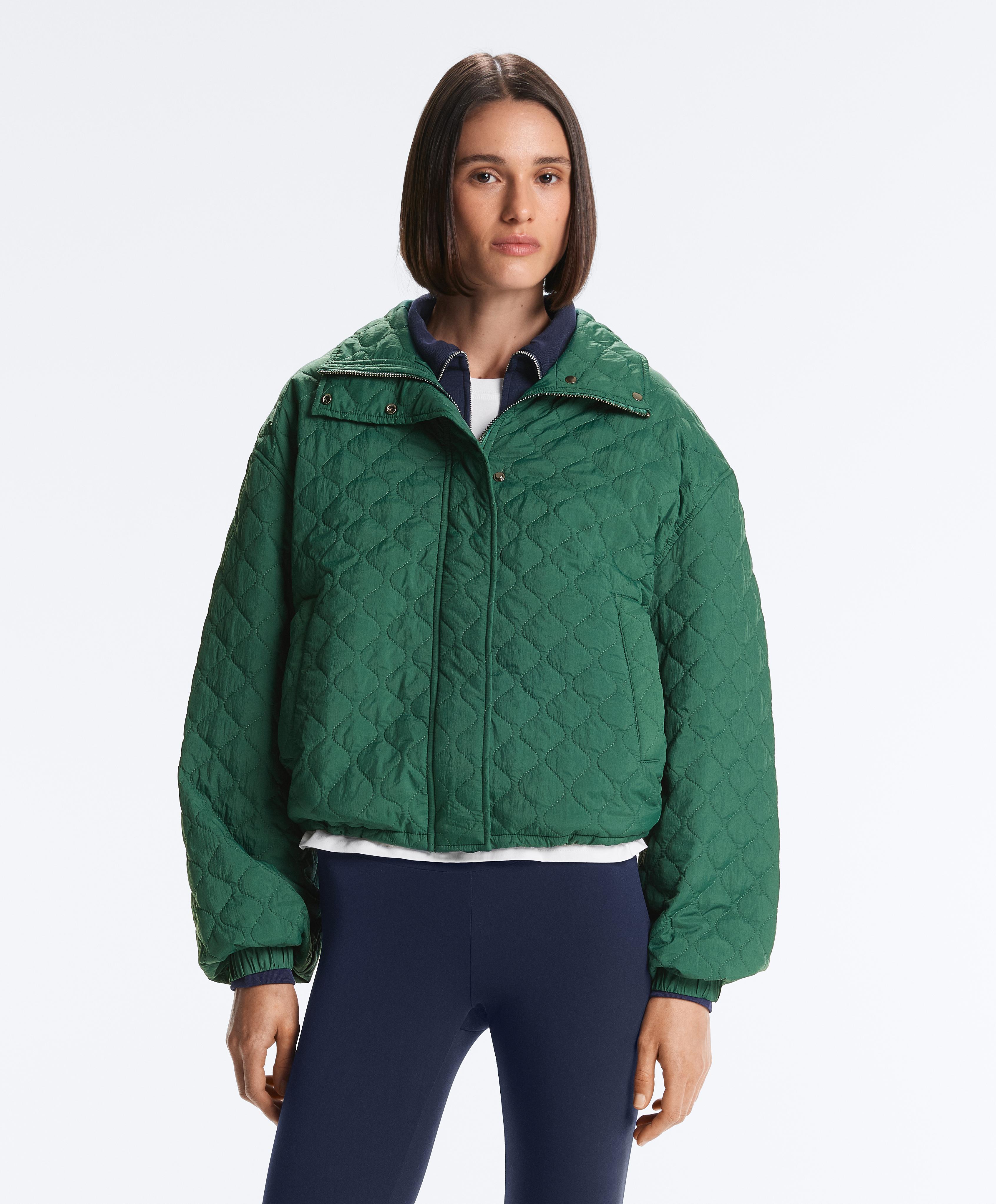Short FELLEX® AEROGEL padded jacket — DARK EMERALD