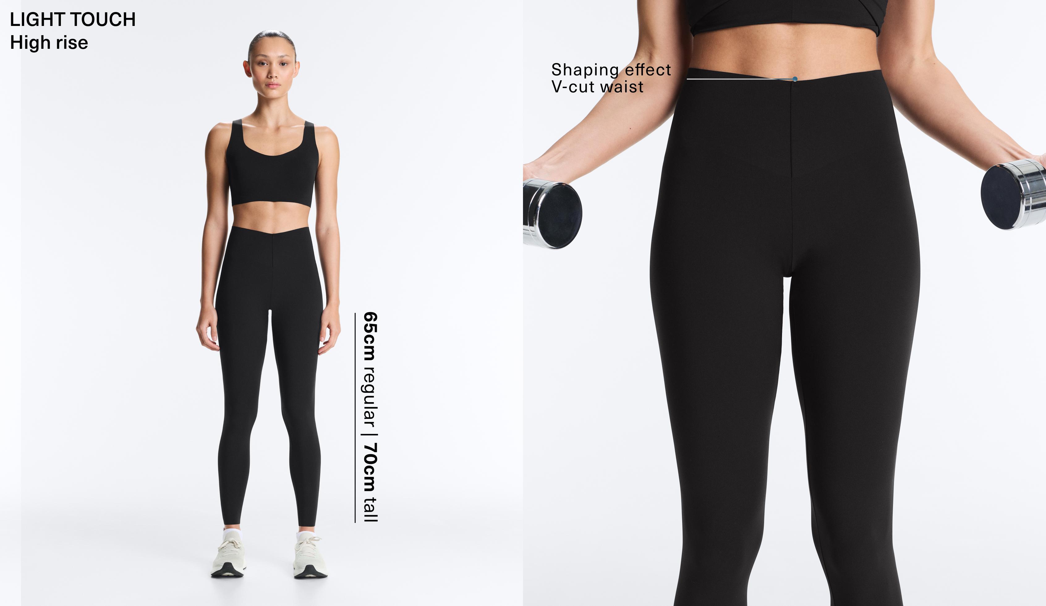 Light Touch enkel-legging met hoge taille en V-vormige snit 65 cm