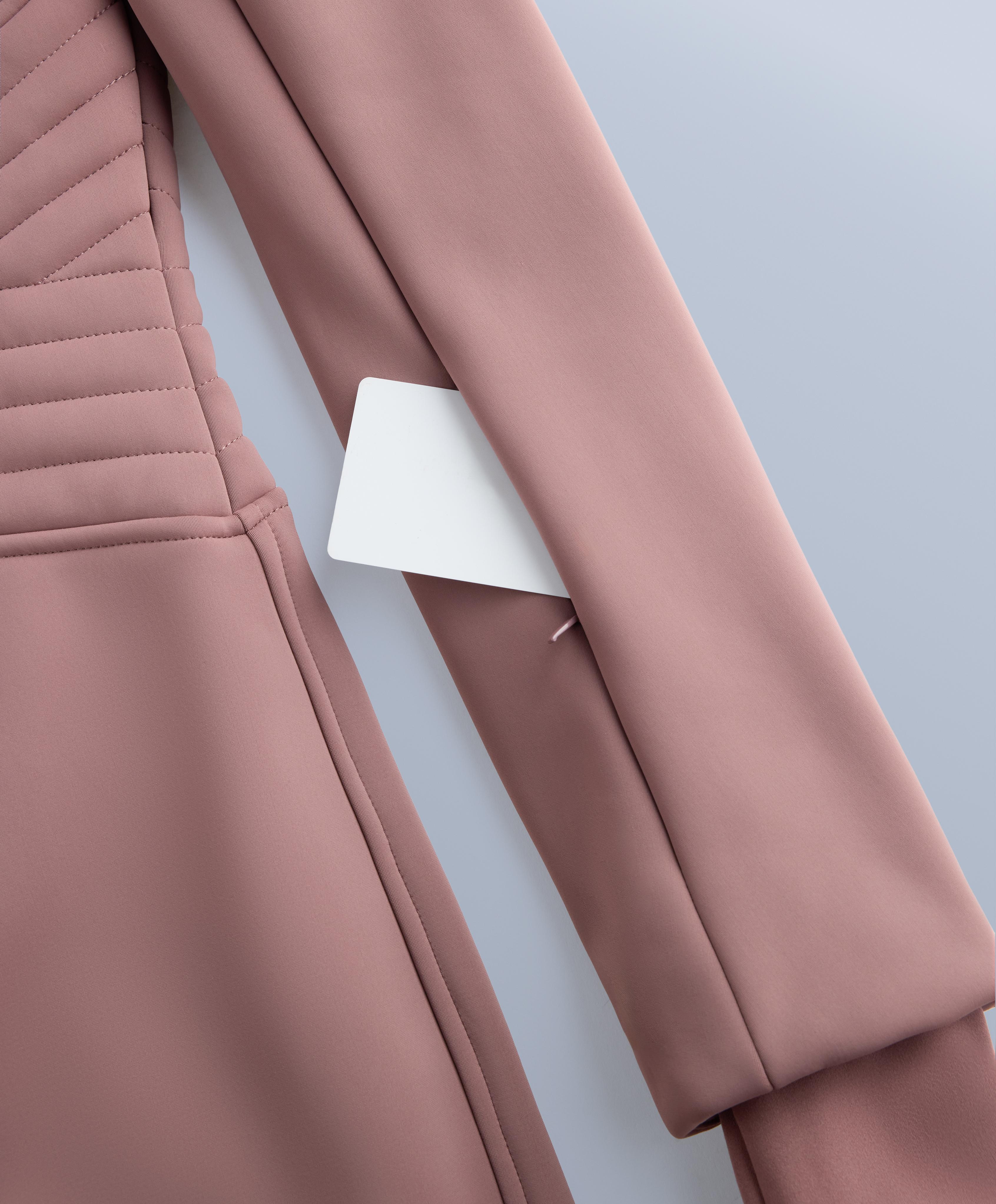 Water-resistant fitted stretch SKI jumpsuit — PINK-MAUVE
