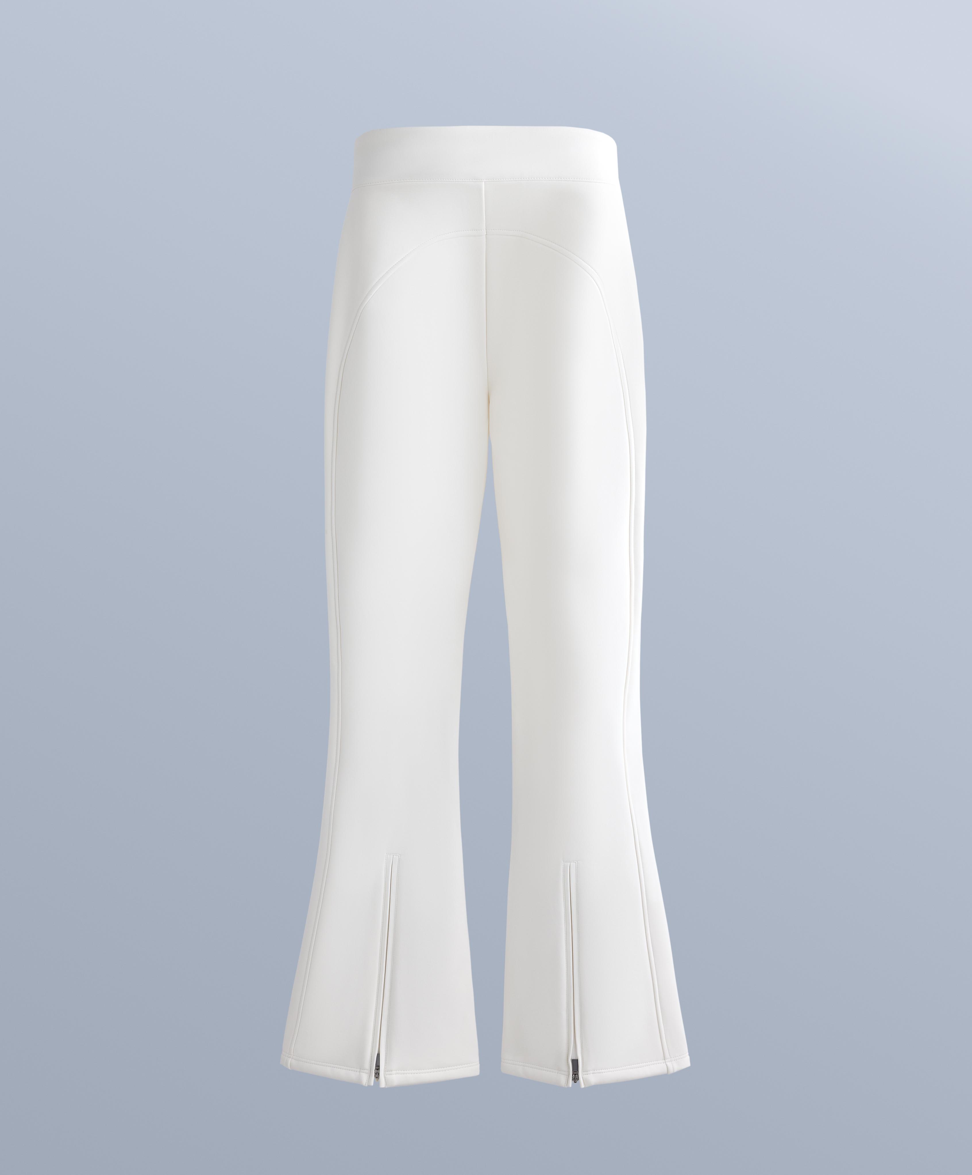 Water-resistant flare stretch SKI trousers — WHITE