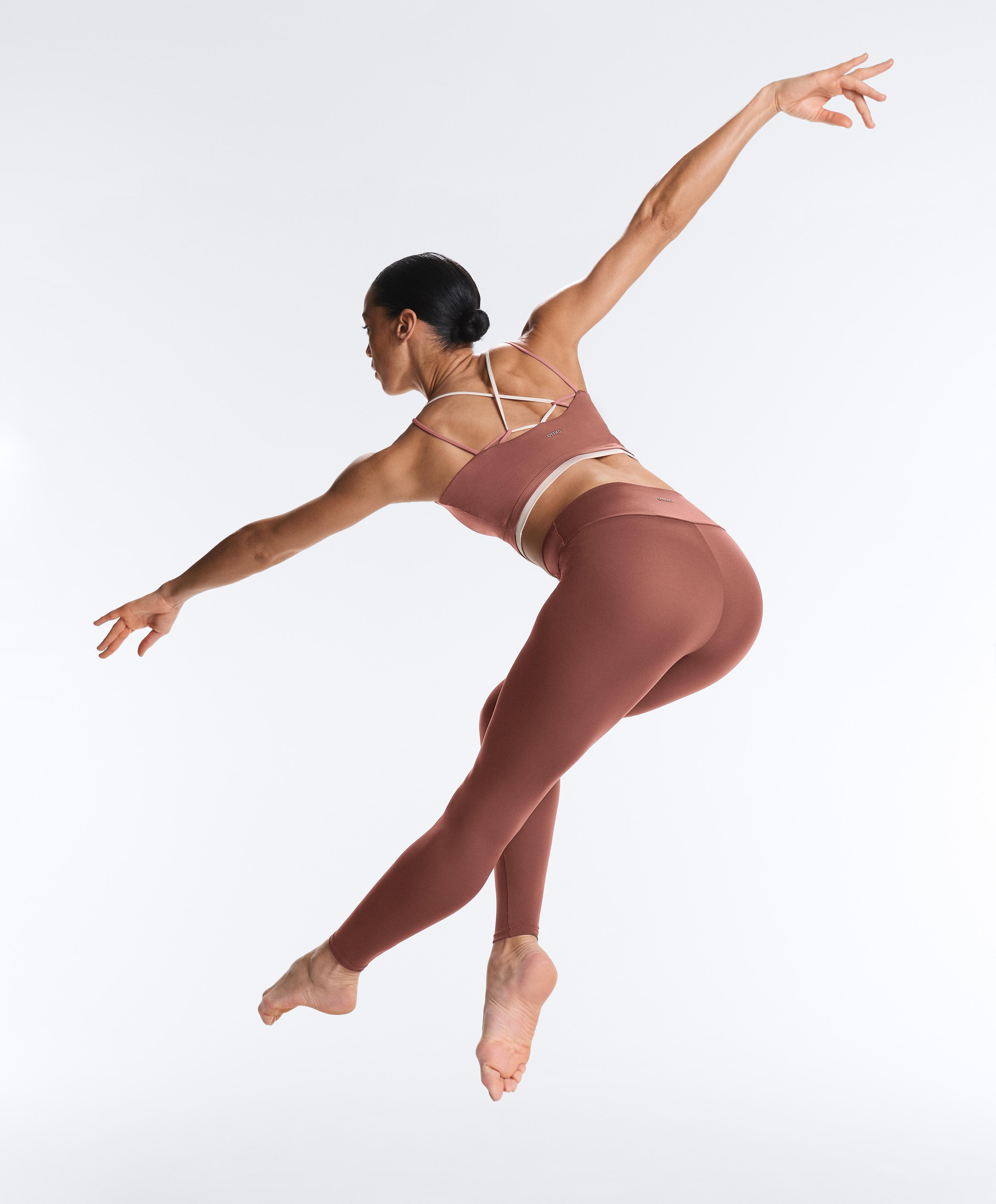 Comfortlux high-waisted ankle-length leggings — MAHOGANY